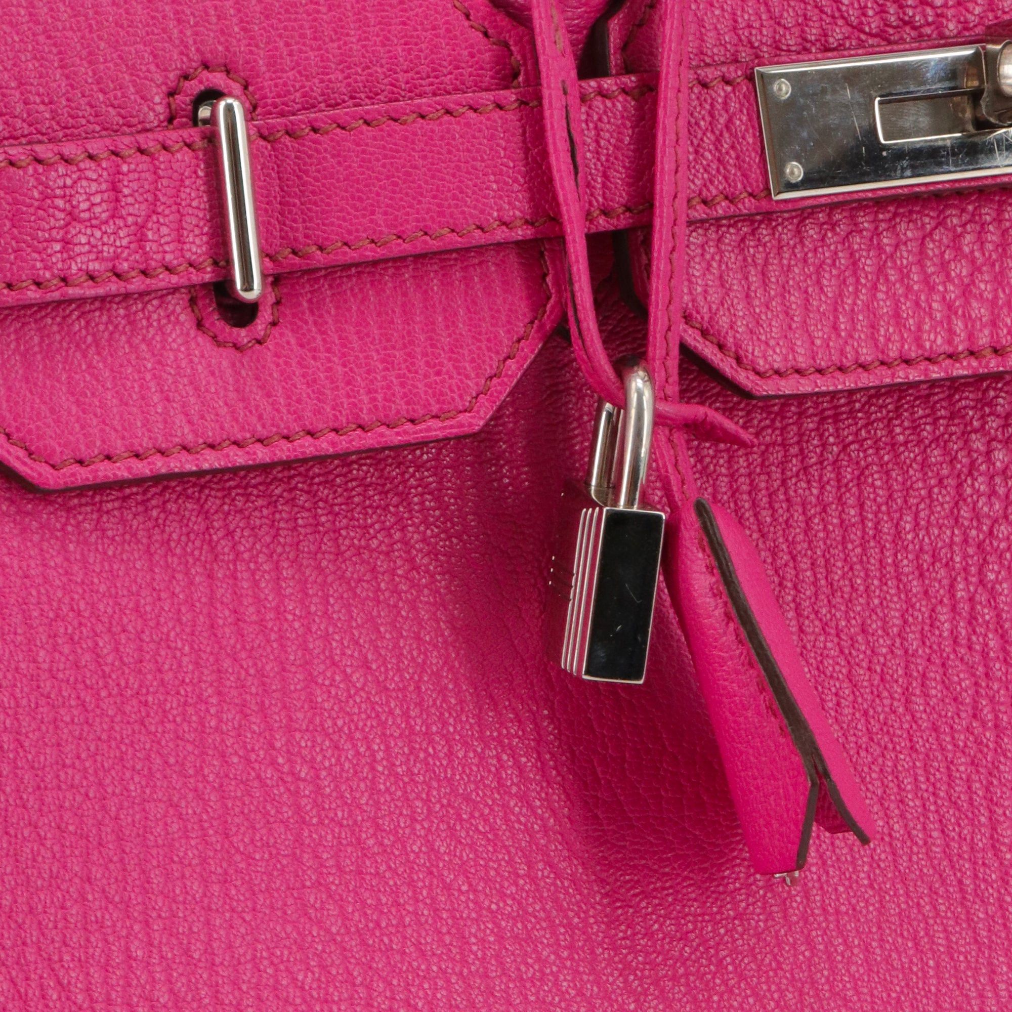 Hermes HERMÈS - Haut à Courroie 30 Hermès handbag in fuchsia grained leather Size ONE SIZE - 5 Thumbnail