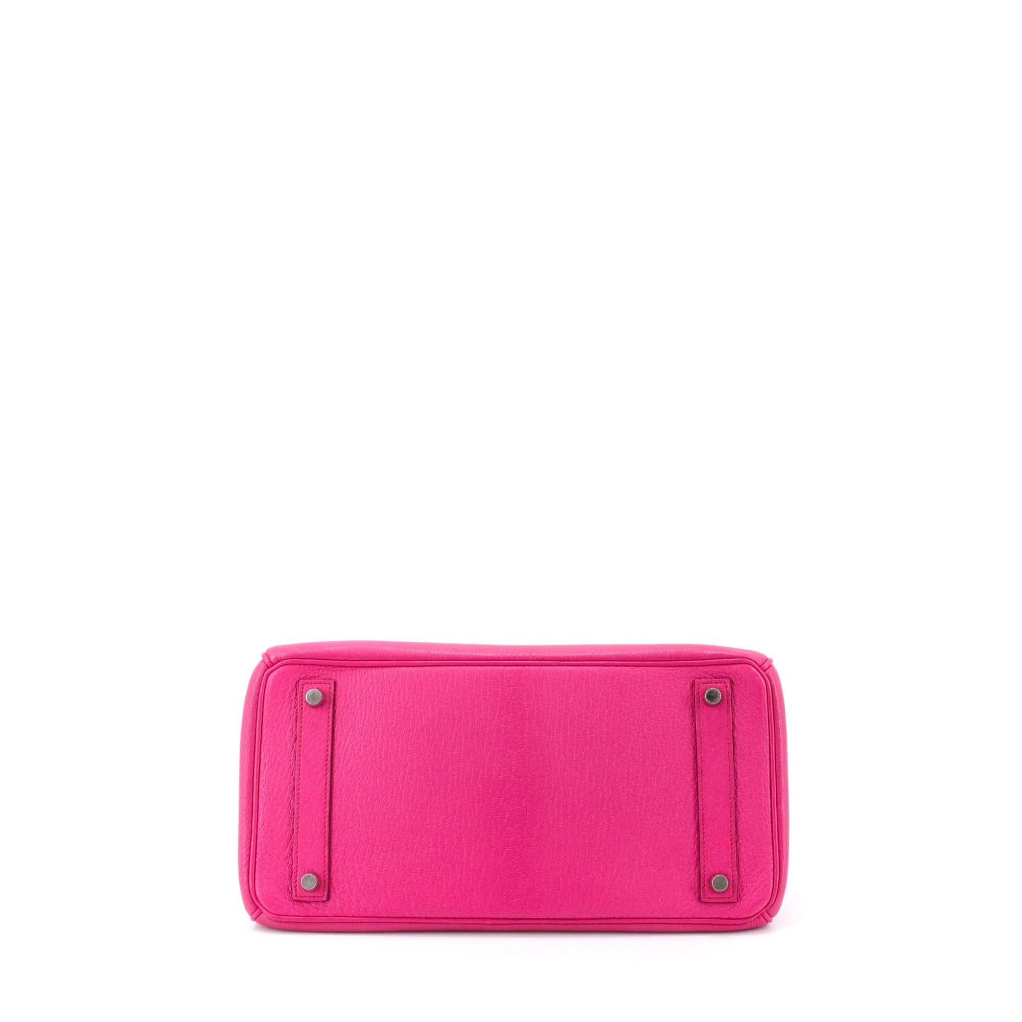 Hermes HERMÈS - Haut à Courroie 30 Hermès handbag in fuchsia grained leather Size ONE SIZE - 4 Thumbnail