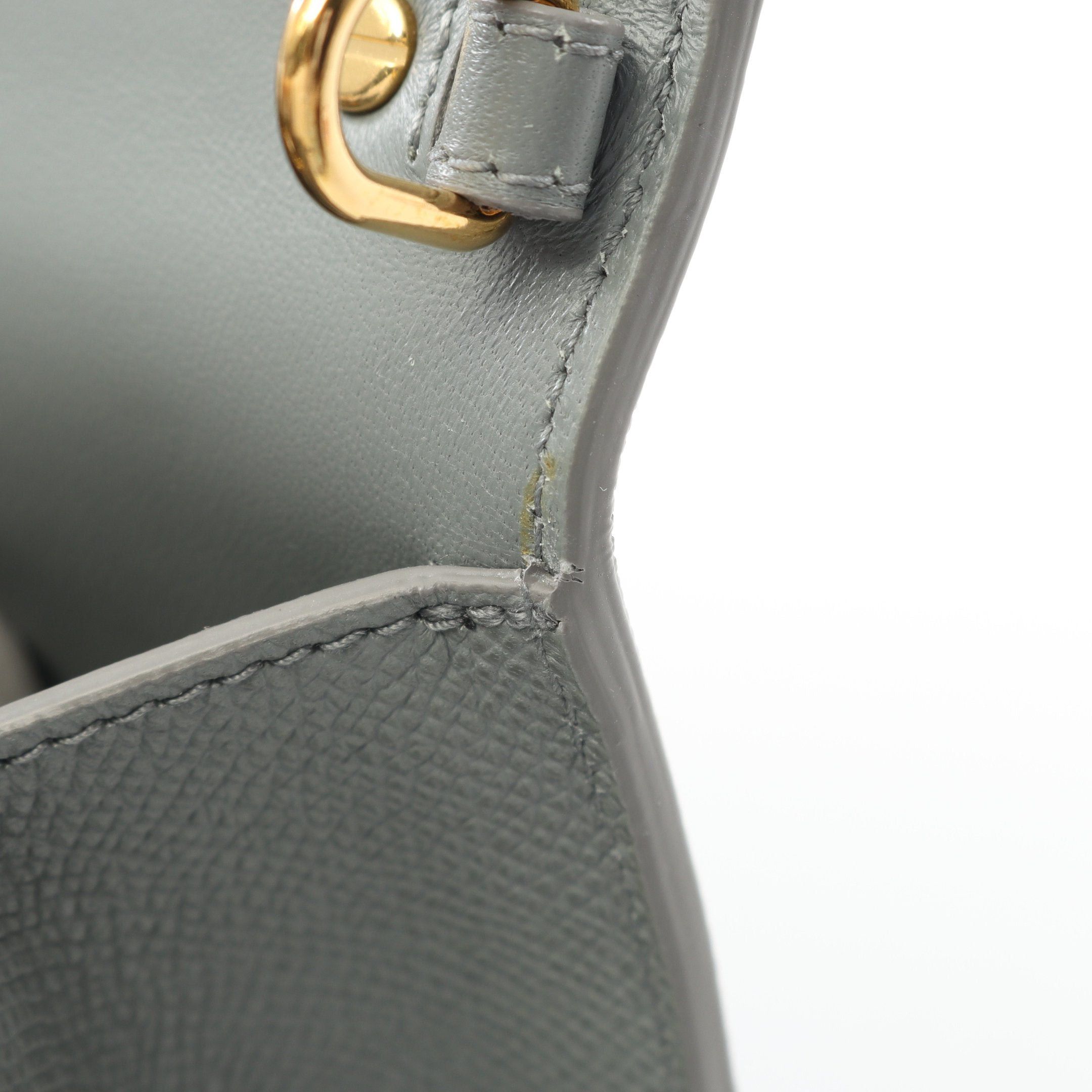 Dior Dior 30 Montaigne Saint-Honoré Handbag Leather Gray Green Size ONE SIZE - 5 Thumbnail
