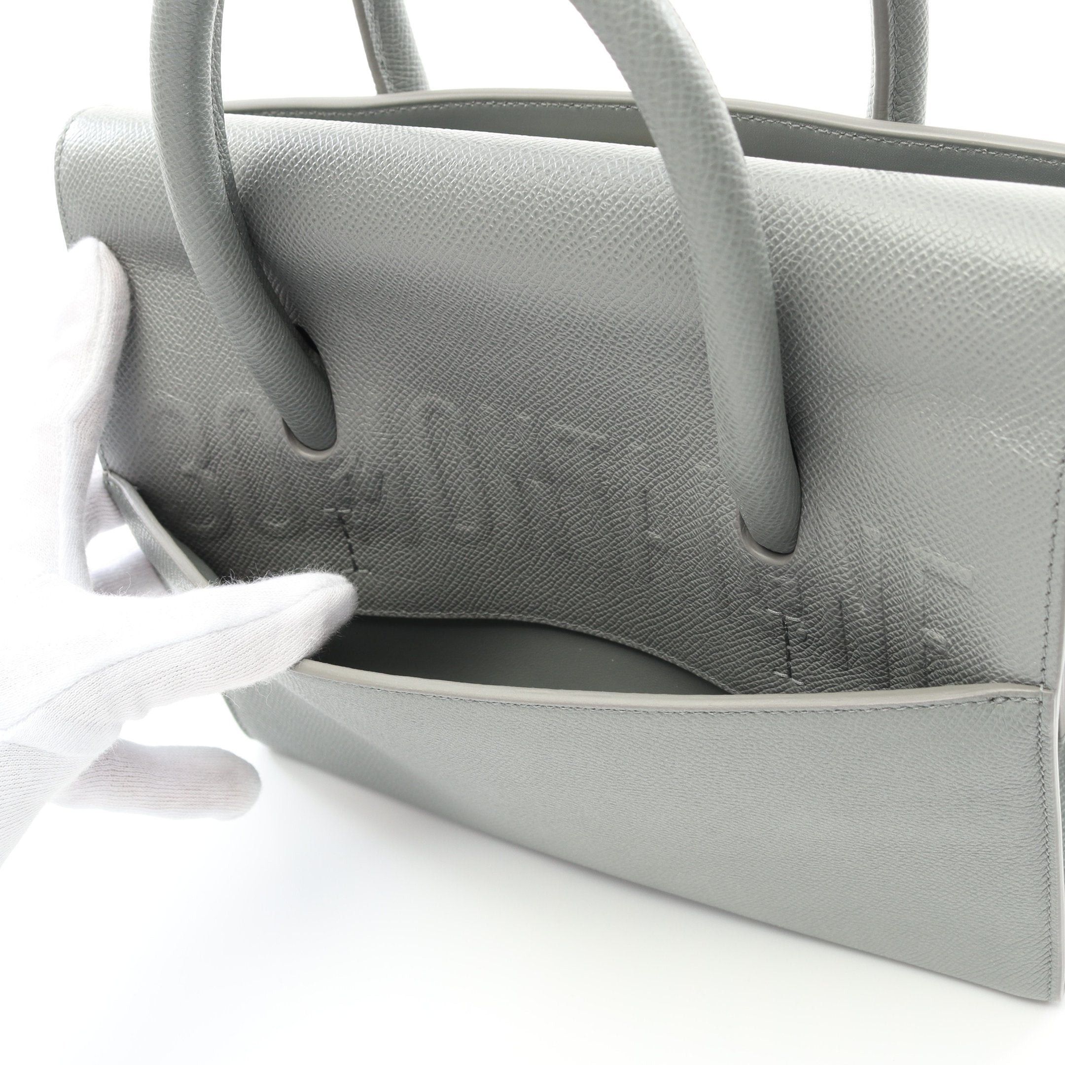 Dior Dior 30 Montaigne Saint-Honoré Handbag Leather Gray Green Size ONE SIZE - 7 Thumbnail