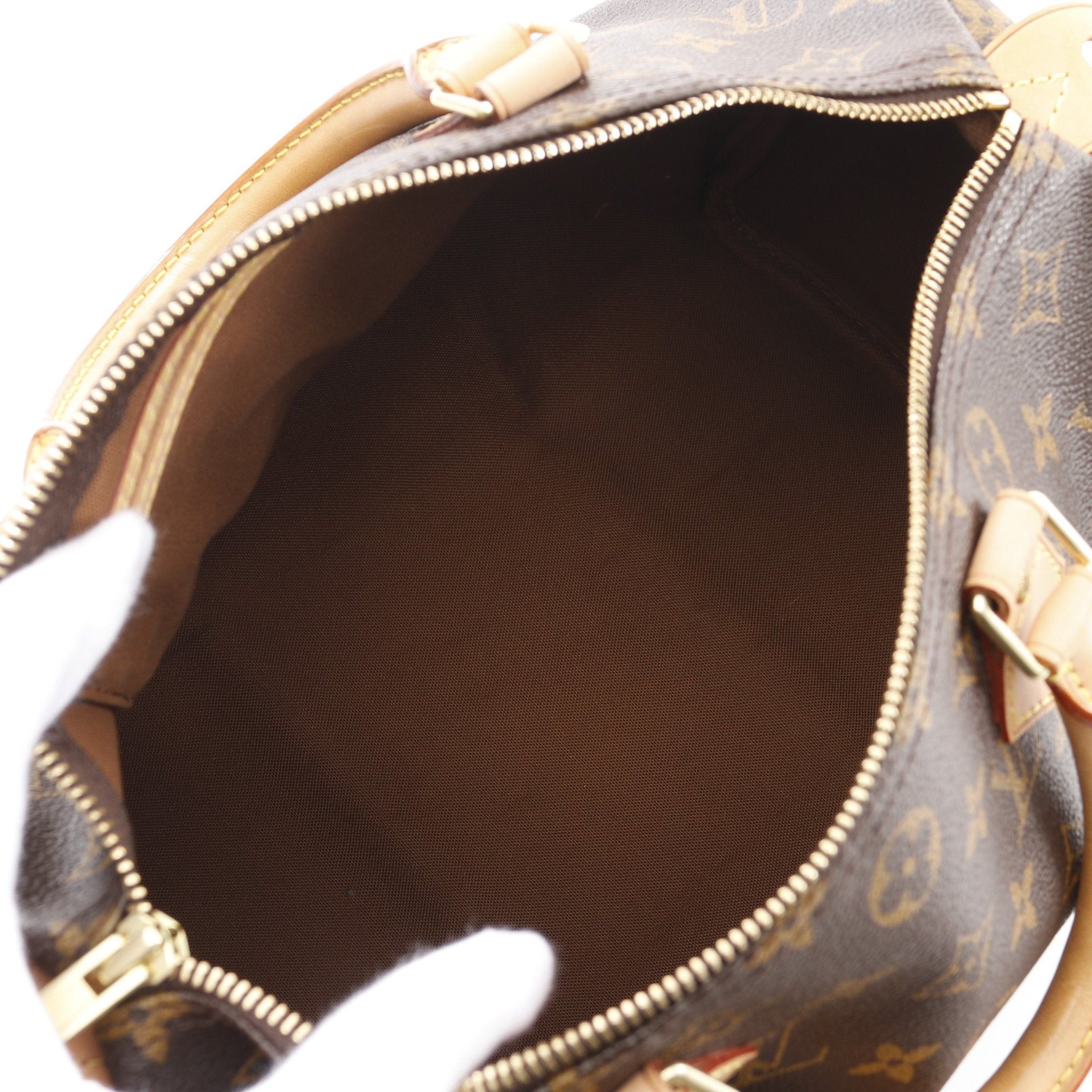 Louis Vuitton Louis Vuitton Speedy 30 Monogram Handbag Leather Brown Size ONE SIZE - 3 Thumbnail