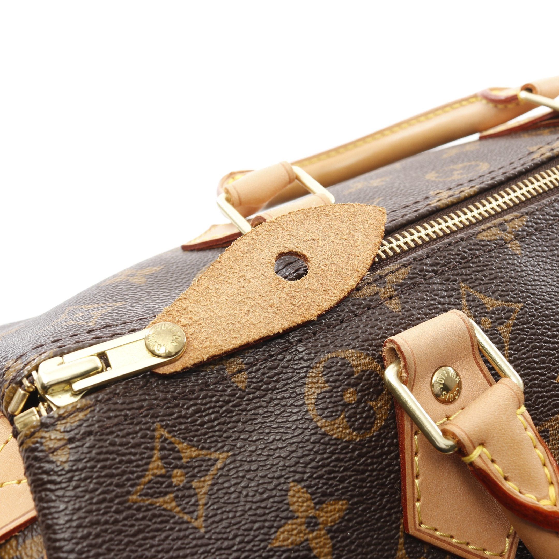 Louis Vuitton Louis Vuitton Speedy 30 Monogram Handbag Leather Brown Size ONE SIZE - 10 Thumbnail