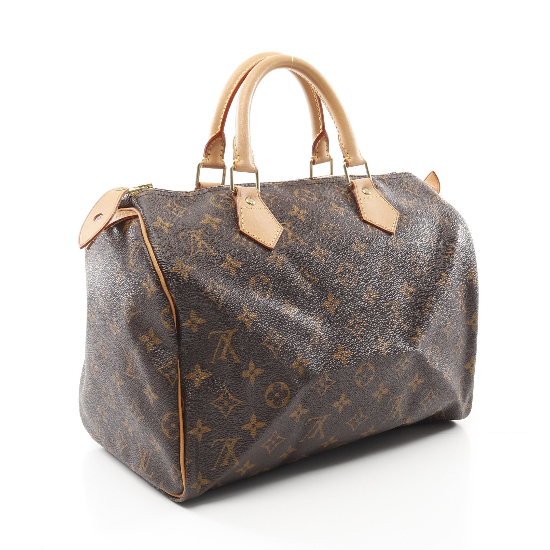 Louis Vuitton Louis Vuitton Speedy 30 Monogram Handbag Leather Brown Size ONE SIZE - 2 Thumbnail