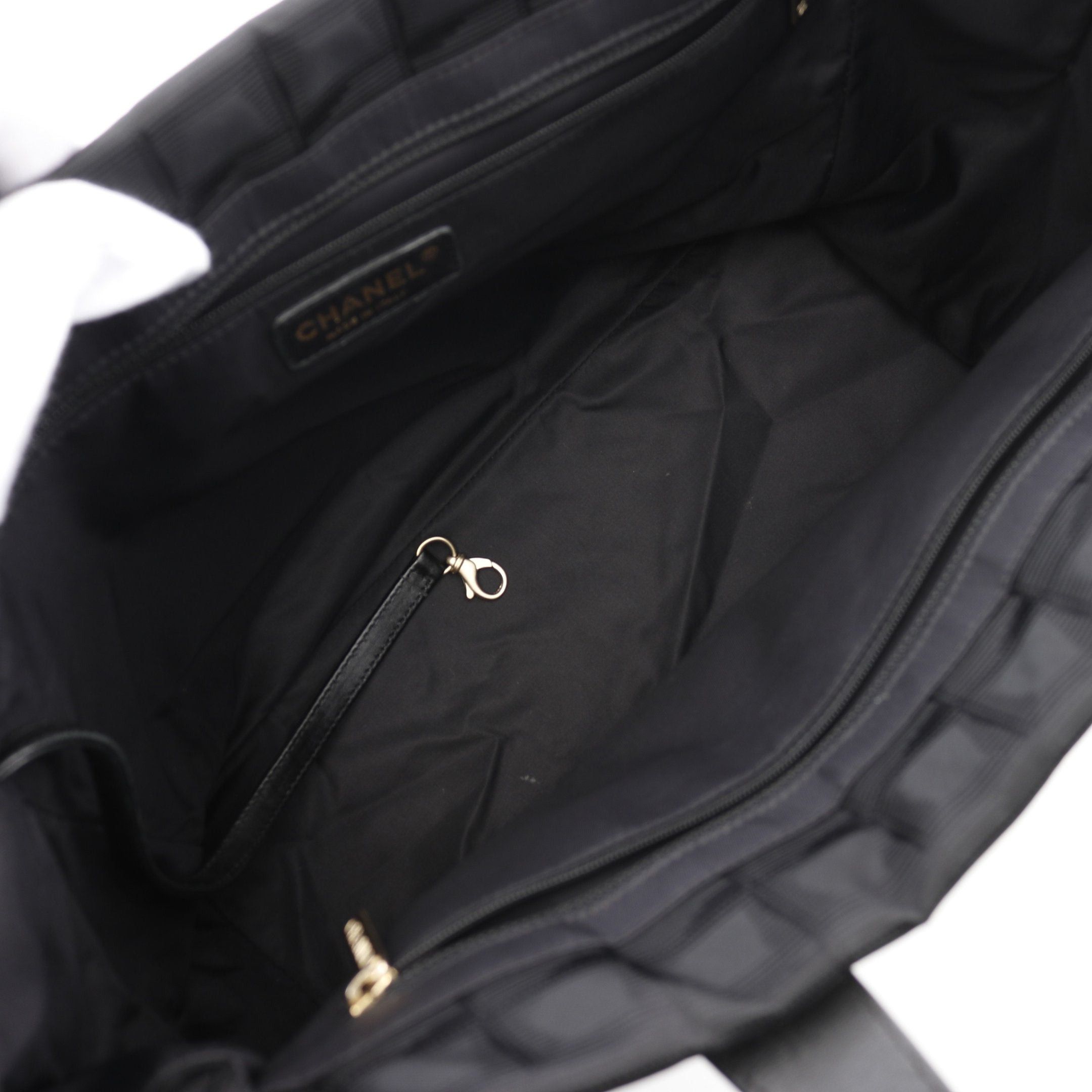 Chanel Chanel New Travel Line Mm Handbag Tote Bag Nylon Canvas Leather Black Gold Hardware Size ONE SIZE - 3 Thumbnail