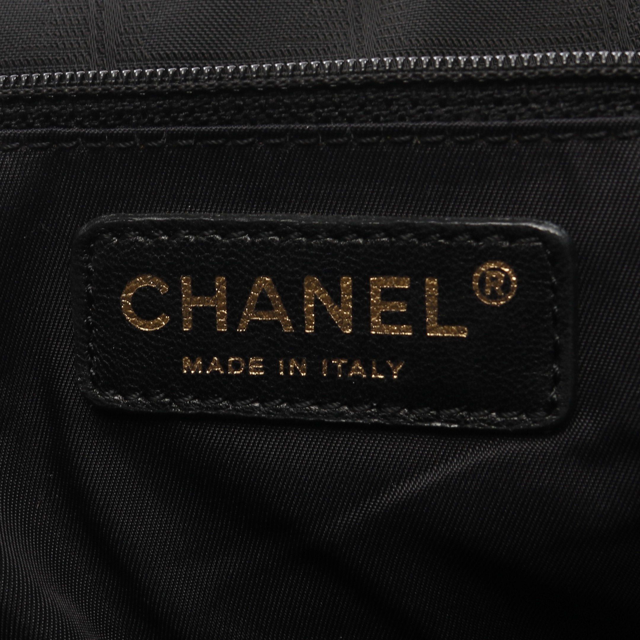 Chanel Chanel New Travel Line Mm Handbag Tote Bag Nylon Canvas Leather Black Gold Hardware Size ONE SIZE - 4 Thumbnail