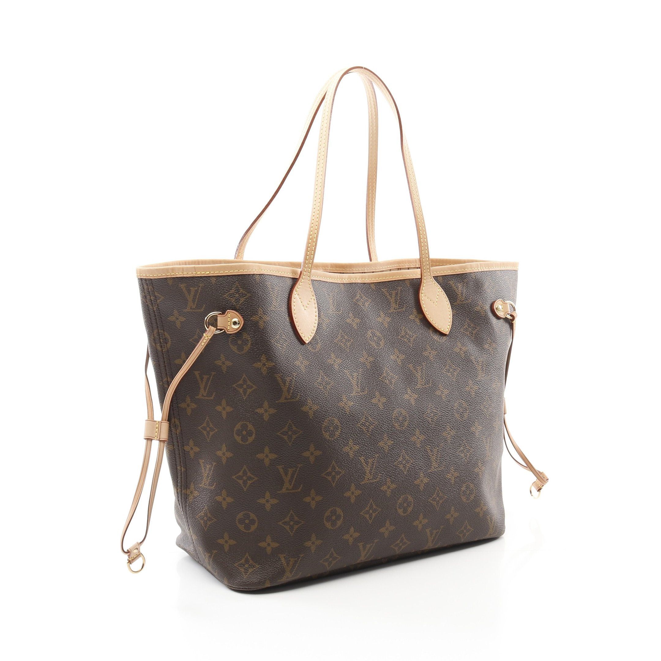 Louis Vuitton Louis Vuitton Neverfull Mm Monogram Shoulder Bag Tote Leather Brown Size ONE SIZE - 2 Thumbnail