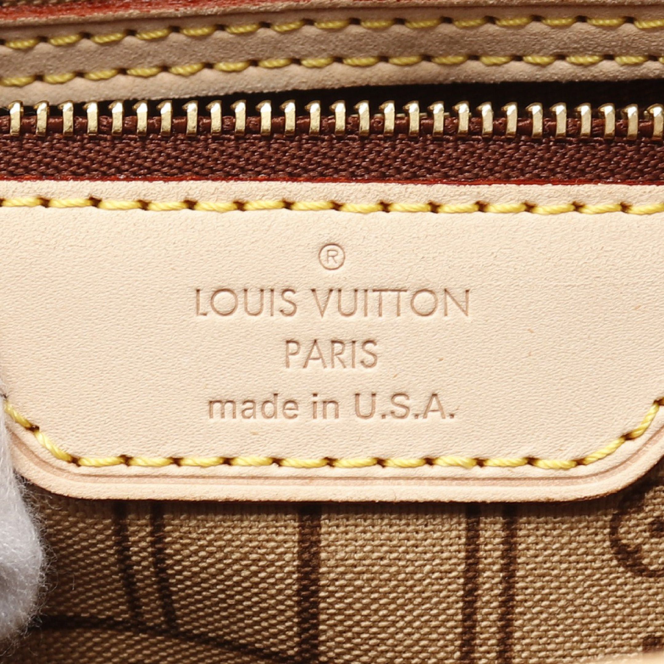 Louis Vuitton Louis Vuitton Neverfull Mm Monogram Shoulder Bag Tote Leather Brown Size ONE SIZE - 4 Thumbnail