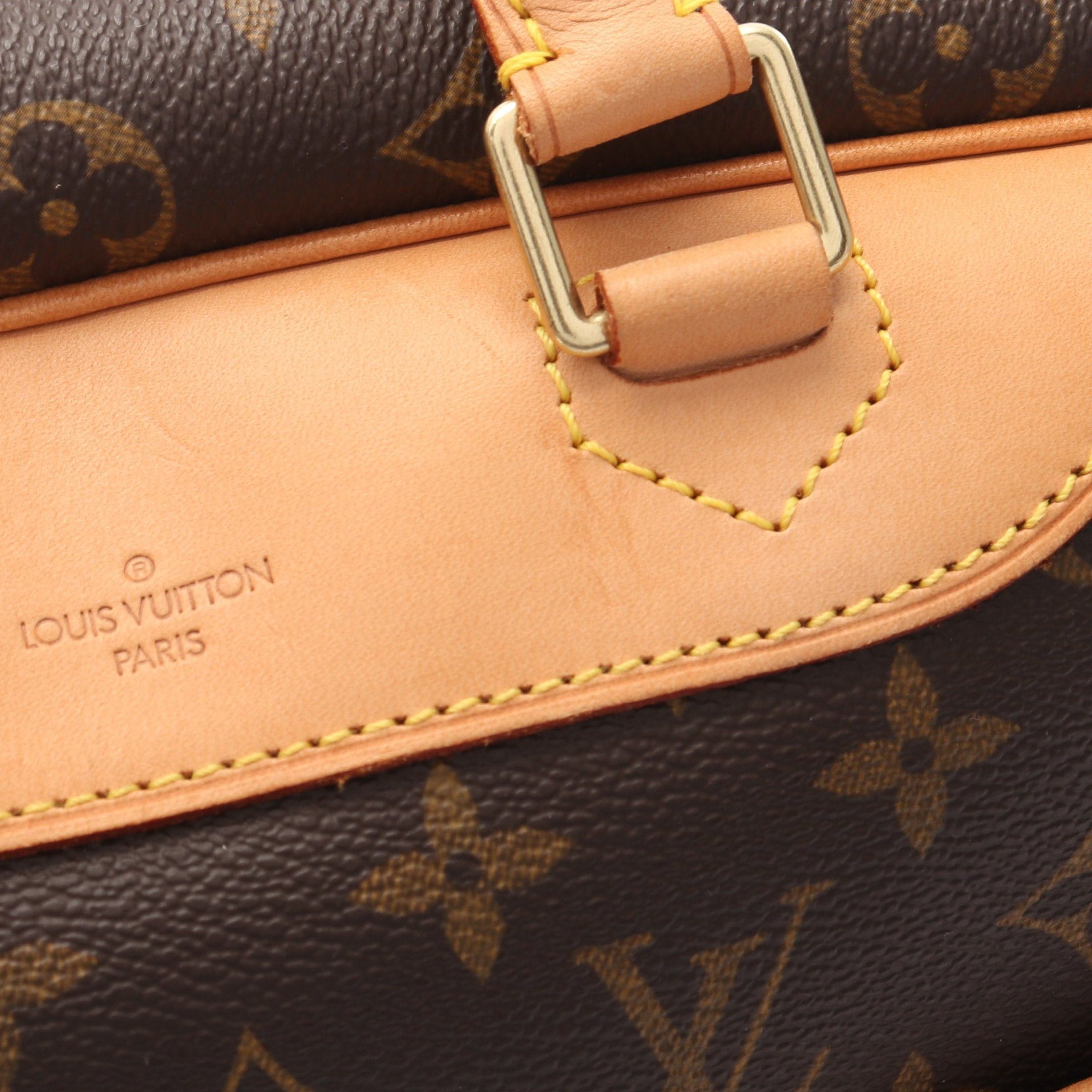Louis Vuitton Louis Vuitton Deauville Bowling Vanity Monogram Handbag Leather Brown Size ONE SIZE - 8 Thumbnail