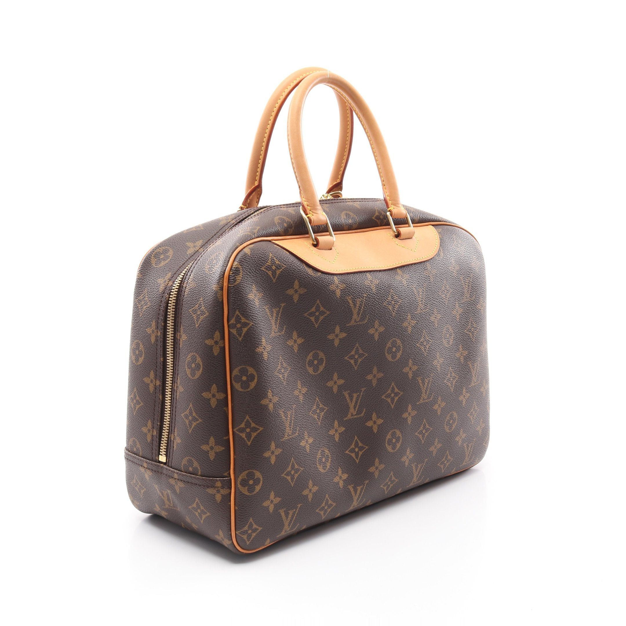 Louis Vuitton Louis Vuitton Deauville Bowling Vanity Monogram Handbag Leather Brown Size ONE SIZE - 2 Thumbnail