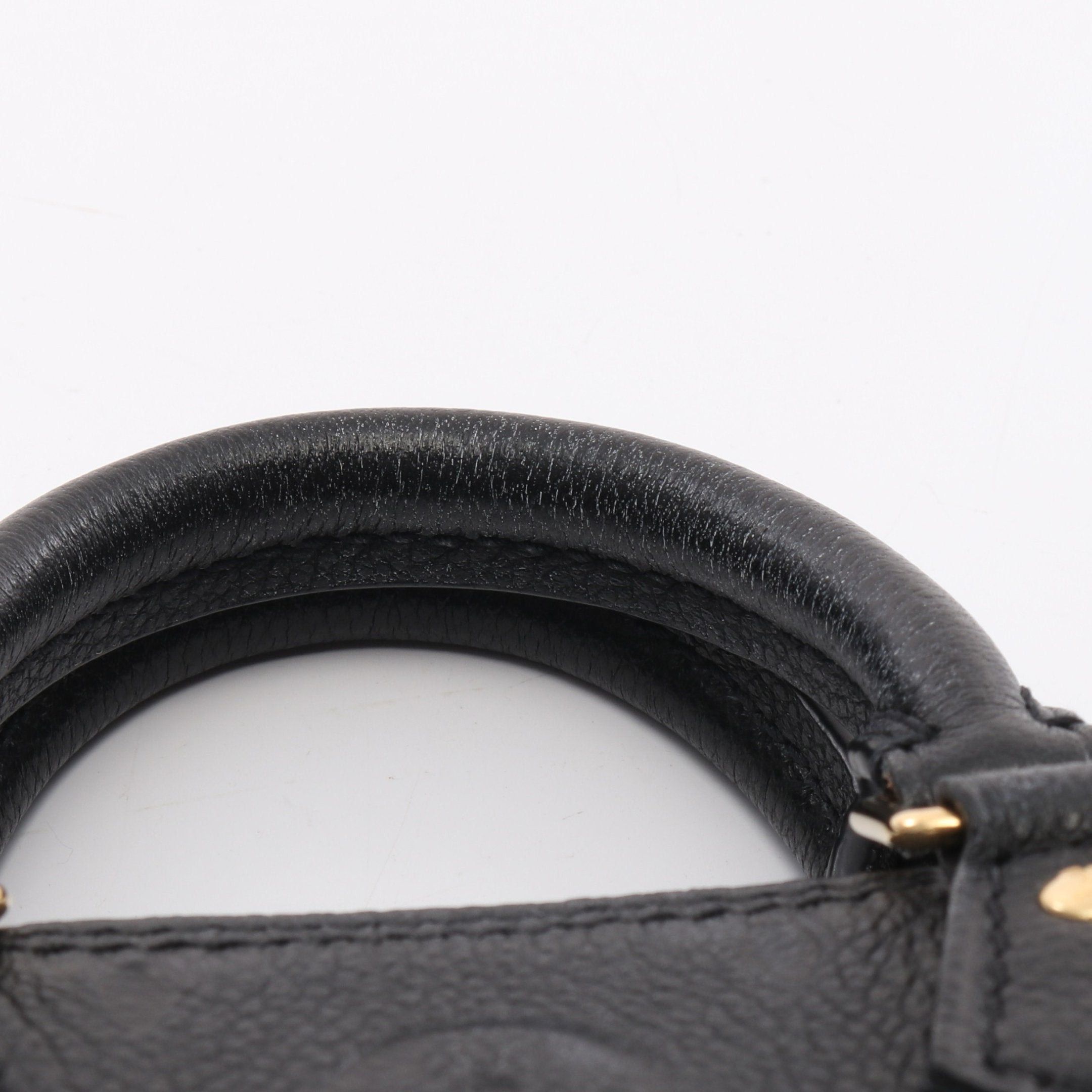 Louis Vuitton Louis Vuitton Nano Speedy Monogram Empreinte Noir Handbag Leather Black Size ONE SIZE - 6 Thumbnail