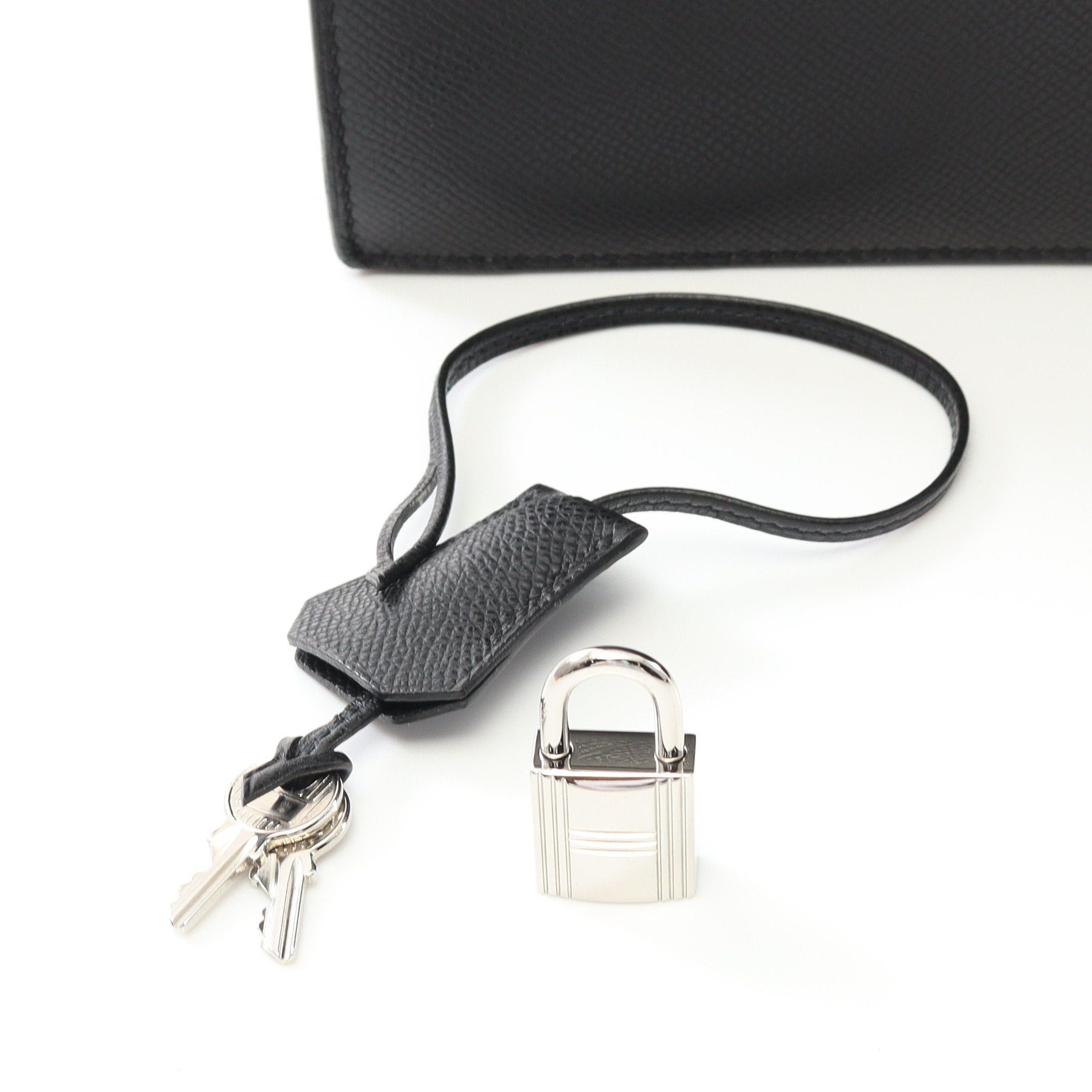 Hermes Hermes Kelly Depeche 38 Briefcase Business Bag Veau Epsom Black Silver Hardware □J Carved Stamp Size ONE SIZE - 6 Thumbnail