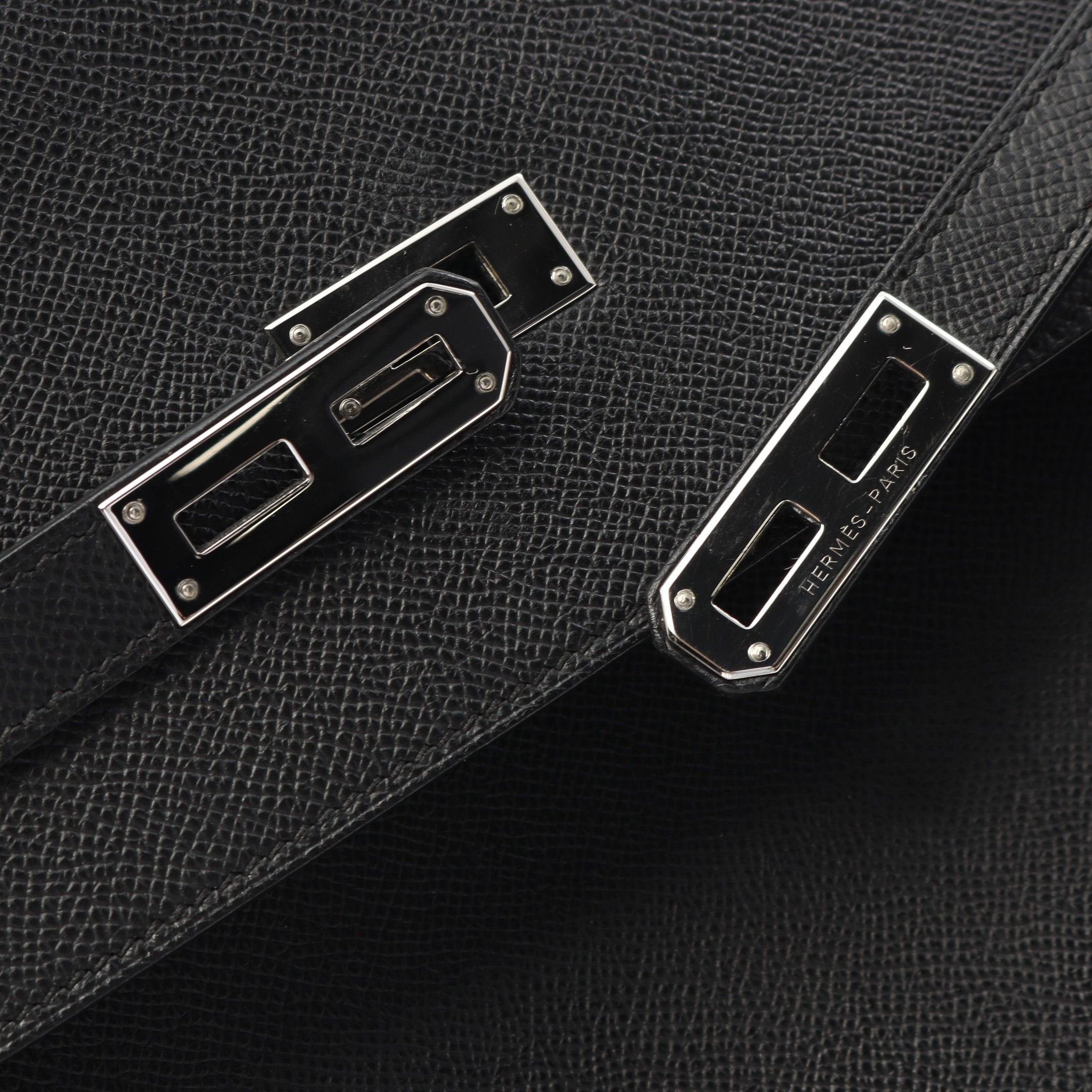 Hermes Hermes Kelly Depeche 38 Briefcase Business Bag Veau Epsom Black Silver Hardware □J Carved Stamp Size ONE SIZE - 12 Thumbnail