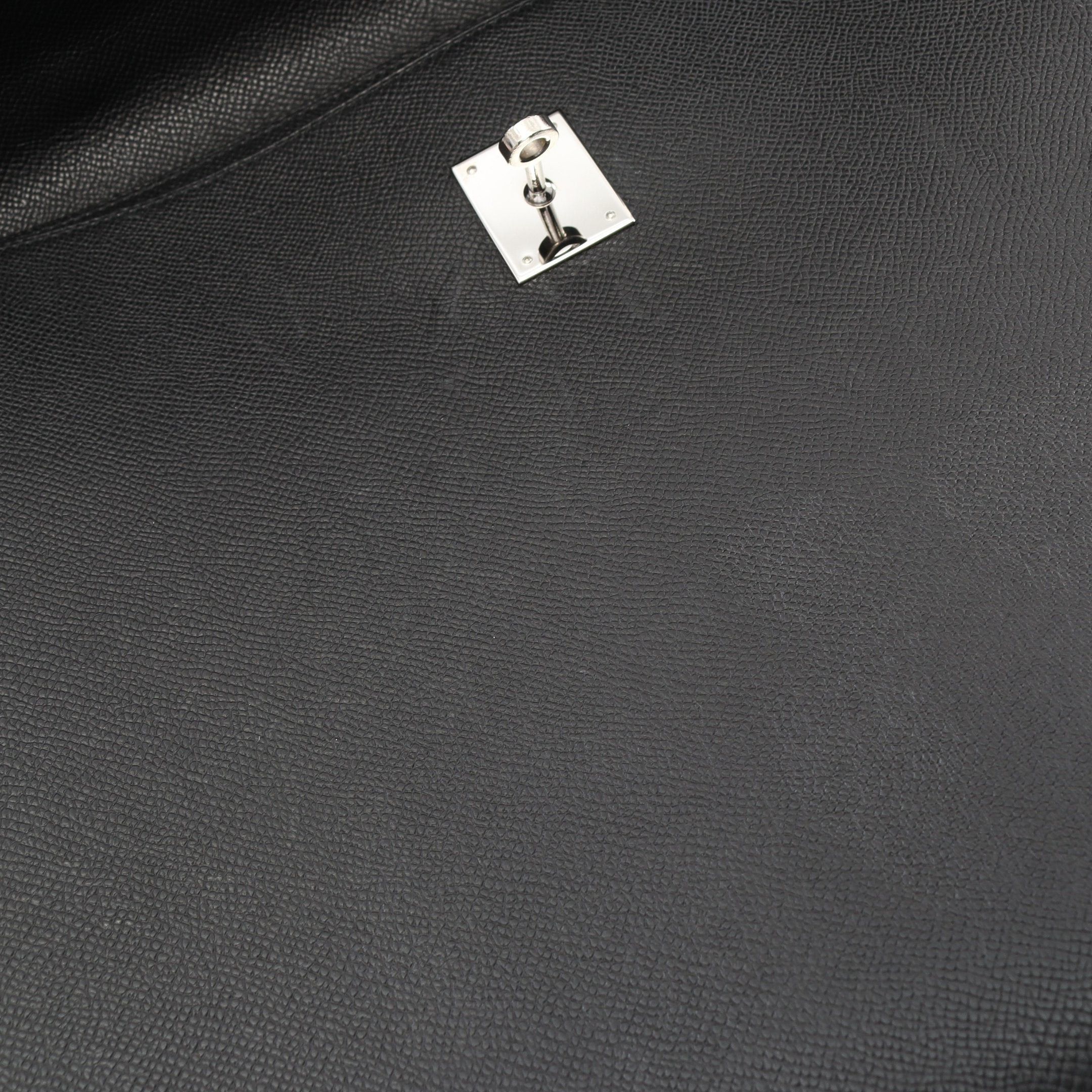 Hermes Hermes Kelly Depeche 38 Briefcase Business Bag Veau Epsom Black Silver Hardware □J Carved Stamp Size ONE SIZE - 8 Thumbnail