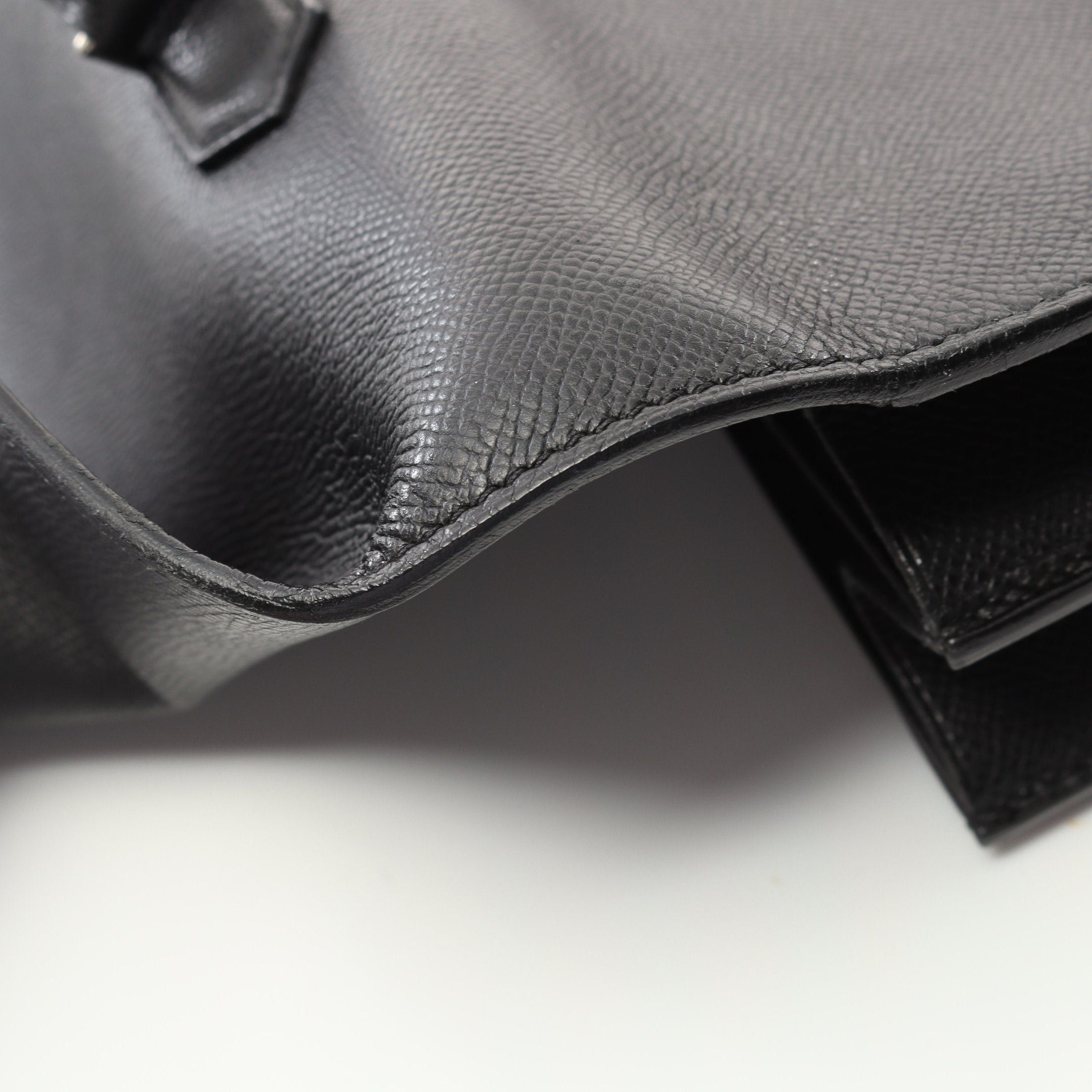Hermes Hermes Kelly Depeche 38 Briefcase Business Bag Veau Epsom Black Silver Hardware □J Carved Stamp Size ONE SIZE - 10 Thumbnail