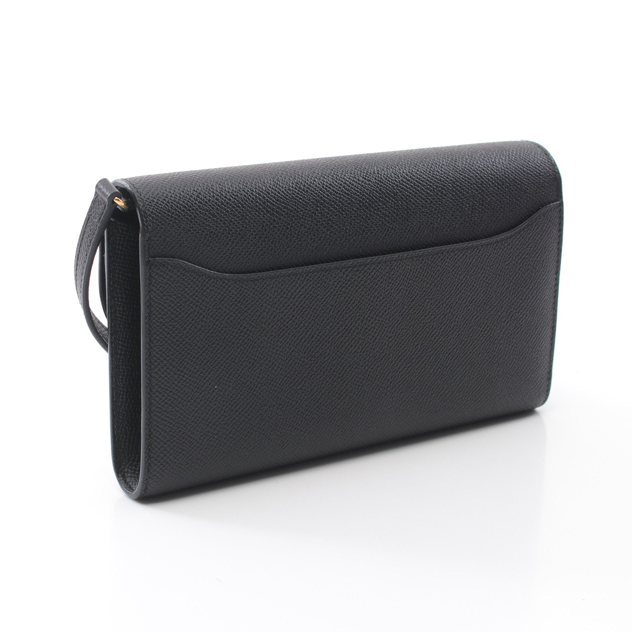 Hermes Hermes Constance Long Too Go Shoulder Wallet Veau Epsom Black Gold Hardware Double Engraved Size ONE SIZE - 2 Thumbnail