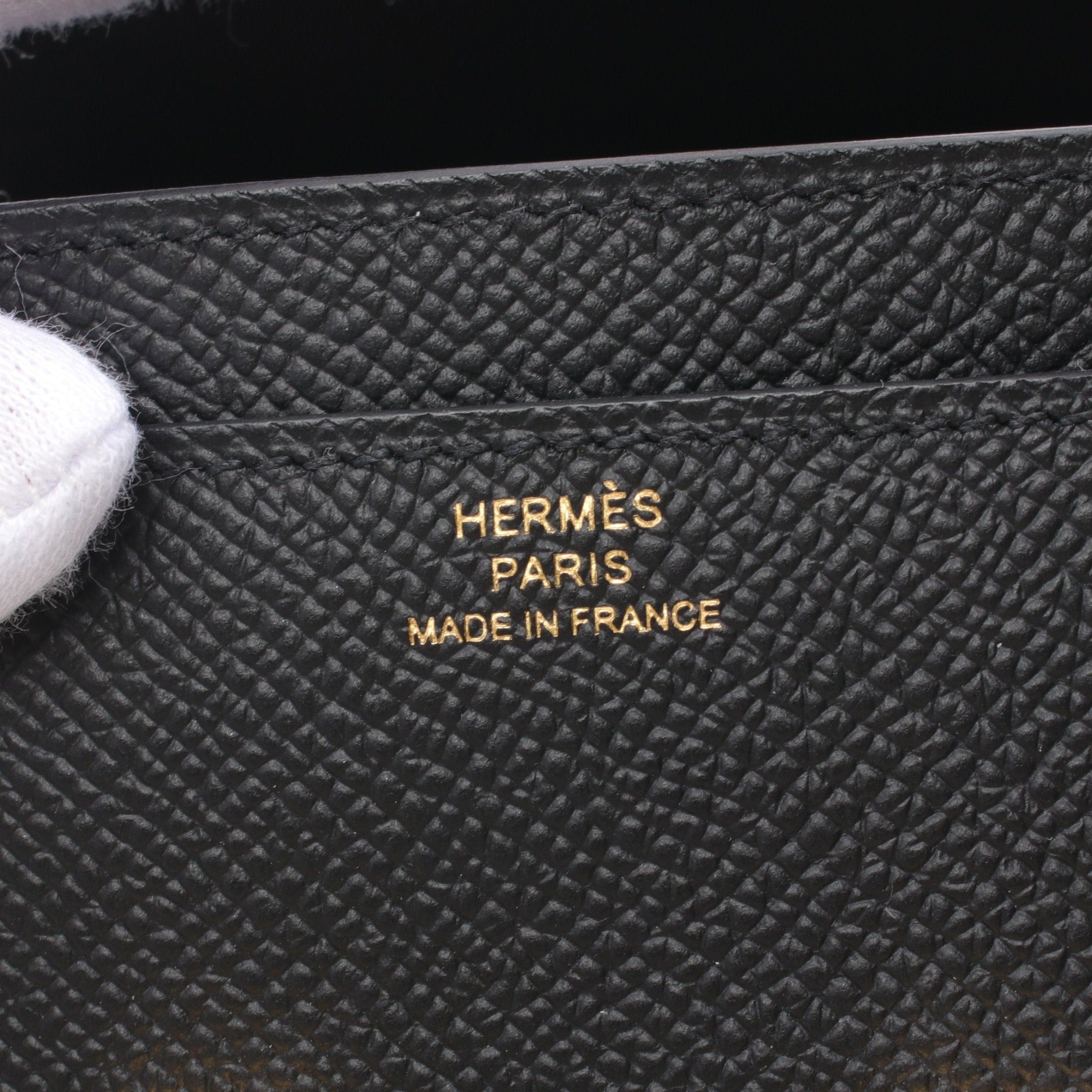 Hermes Hermes Constance Long Too Go Shoulder Wallet Veau Epsom Black Gold Hardware Double Engraved Size ONE SIZE - 4 Thumbnail