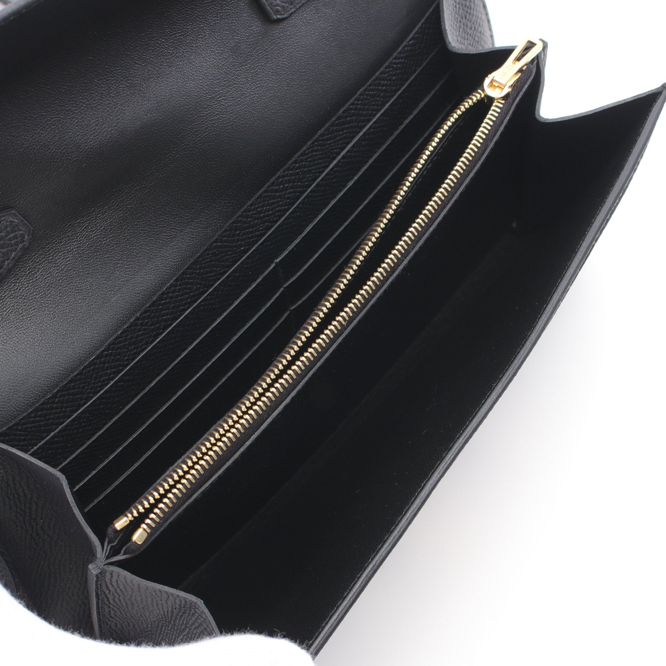 Hermes Hermes Constance Long Too Go Shoulder Wallet Veau Epsom Black Gold Hardware Double Engraved Size ONE SIZE - 3 Thumbnail