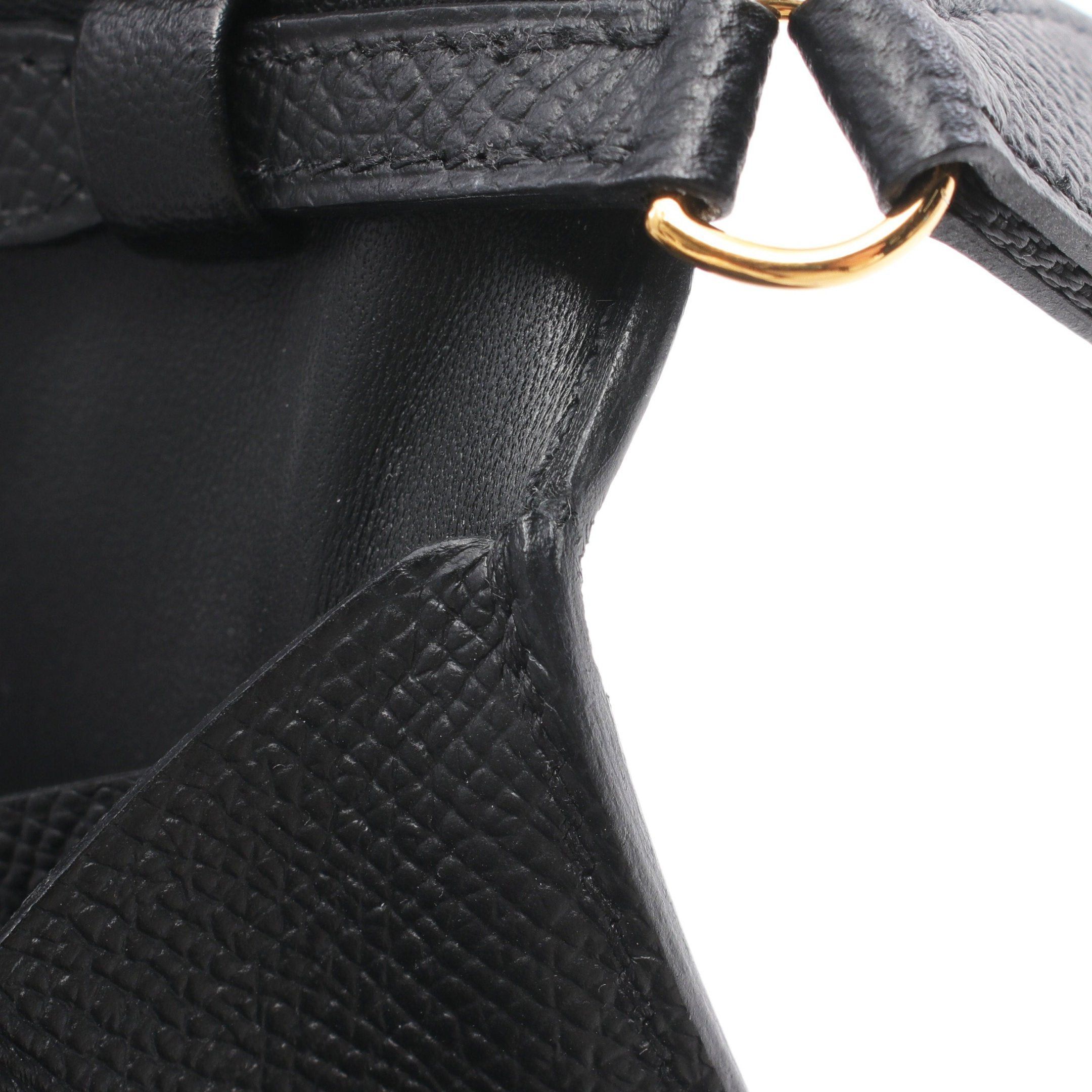 Hermes Hermes Constance Long Too Go Shoulder Wallet Veau Epsom Black Gold Hardware Double Engraved Size ONE SIZE - 10 Thumbnail