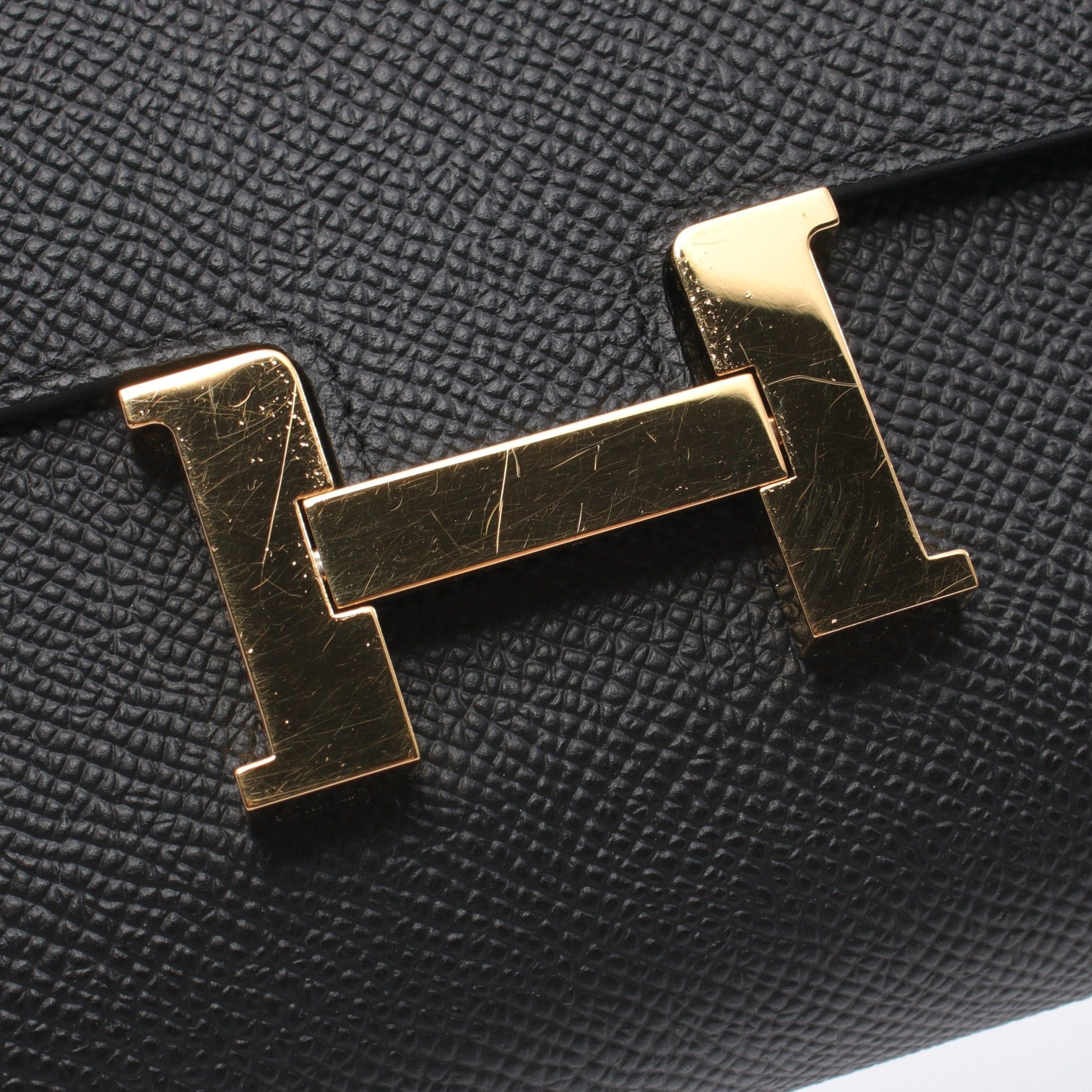 Hermes Hermes Constance Long Too Go Shoulder Wallet Veau Epsom Black Gold Hardware Double Engraved Size ONE SIZE - 6 Thumbnail