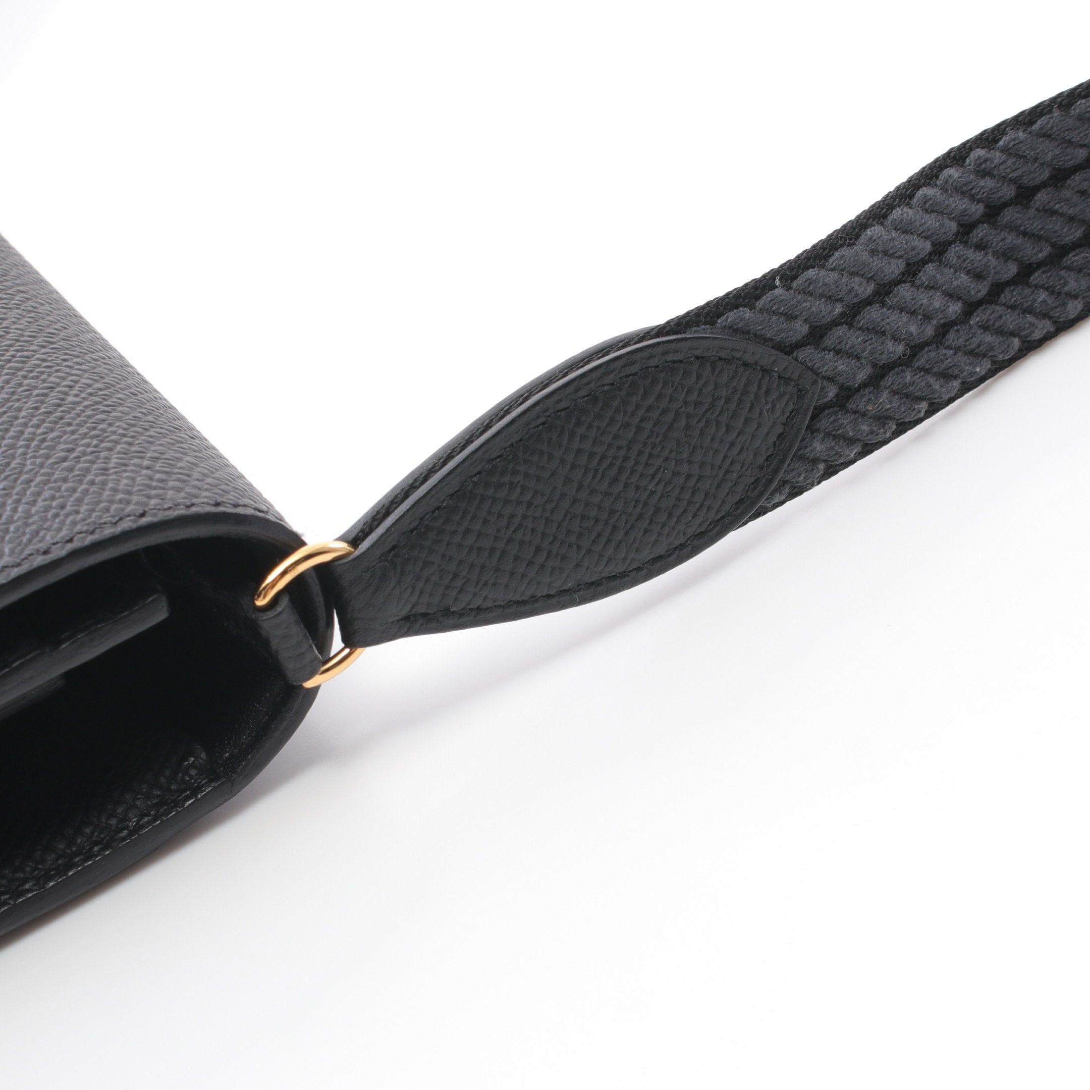 Hermes Hermes Constance Long Too Go Shoulder Wallet Veau Epsom Black Gold Hardware Double Engraved Size ONE SIZE - 8 Thumbnail