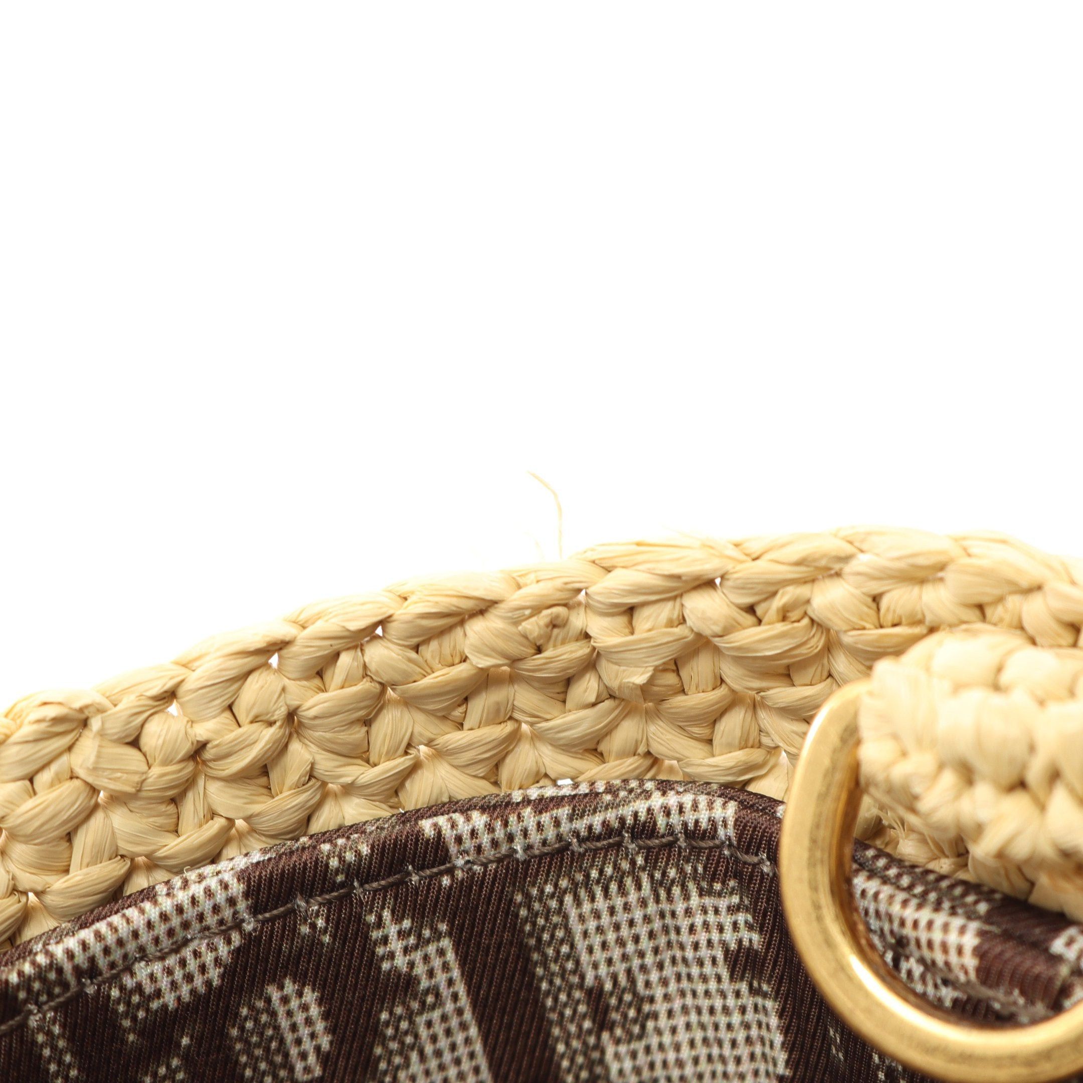 Dior Dior Pannier Chapeau Bag Basket Handbag Raffia Beige Size ONE SIZE - 7 Thumbnail