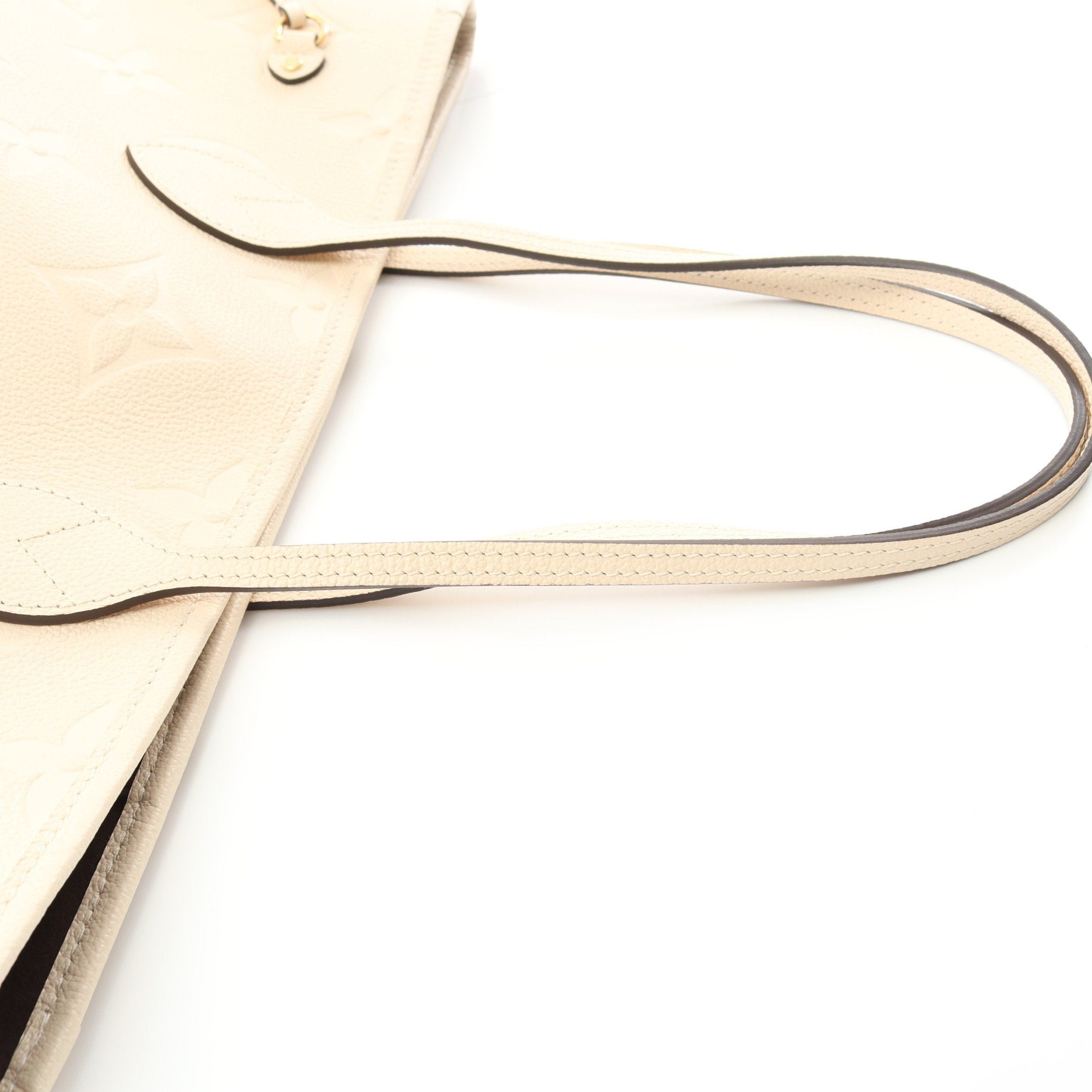 Louis Vuitton Louis Vuitton Neverfull Mm Monogram Empreinte Claim Shoulder Bag Tote Leather Ivory Size ONE SIZE - 7 Thumbnail