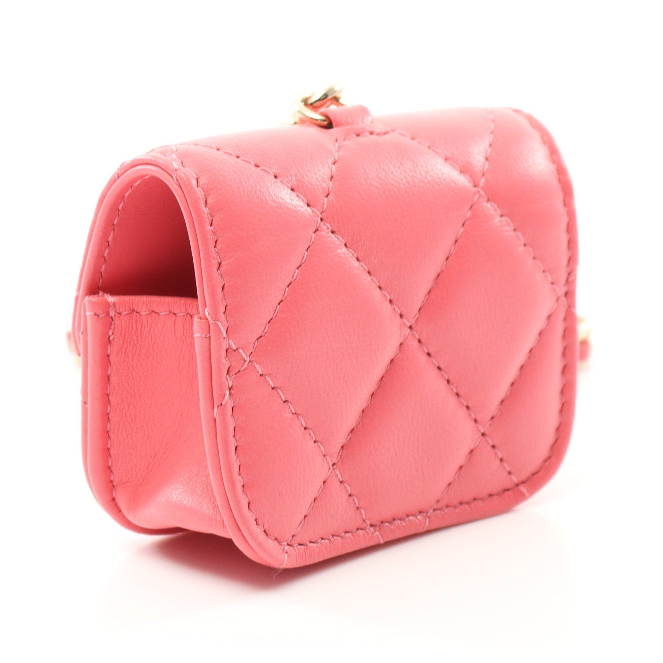 Chanel Chanel Matelasse Air Pods Pro Case Earphone Lambskin Pink Gold Hardware Size ONE SIZE - 2 Thumbnail
