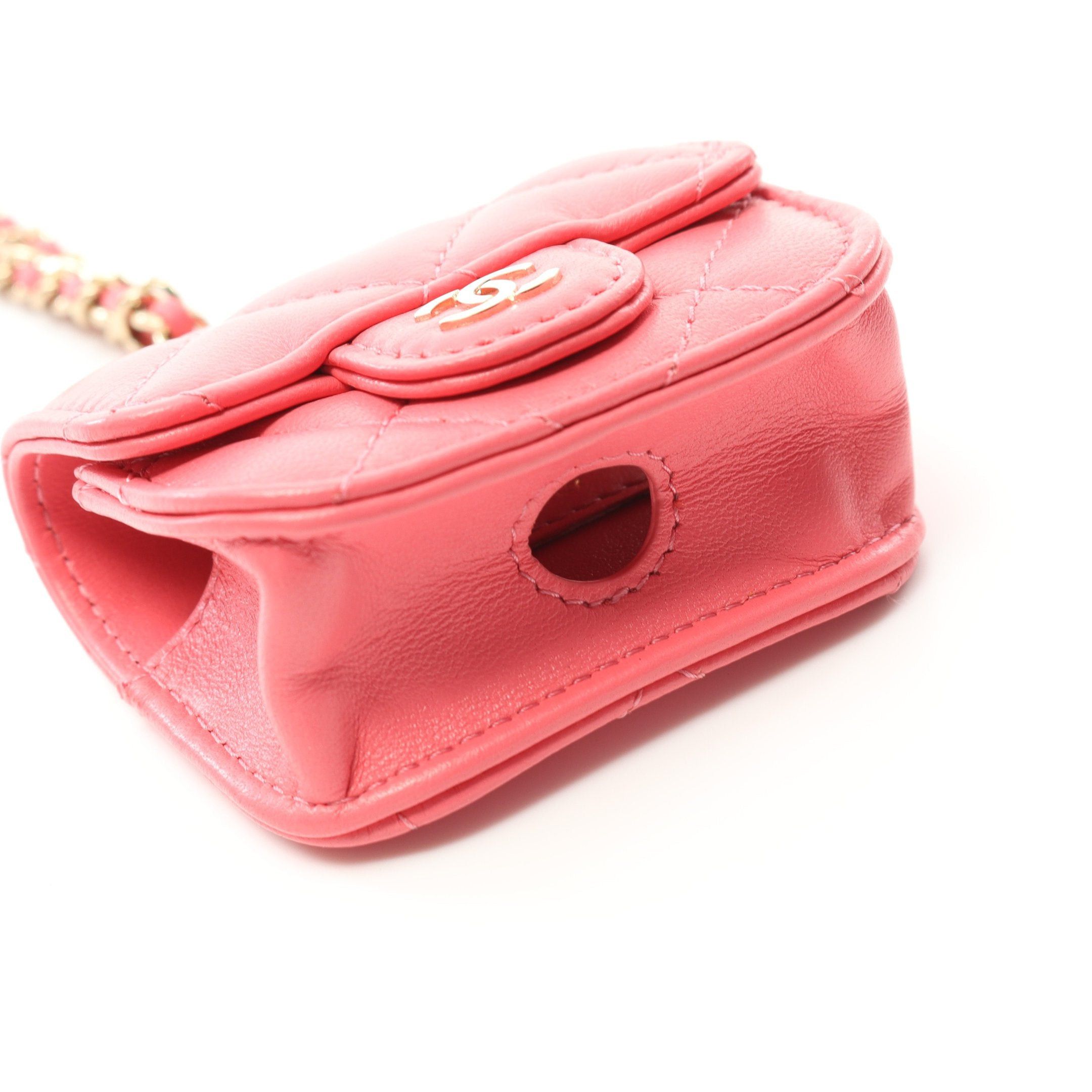 Chanel Chanel Matelasse Air Pods Pro Case Earphone Lambskin Pink Gold Hardware Size ONE SIZE - 6 Thumbnail