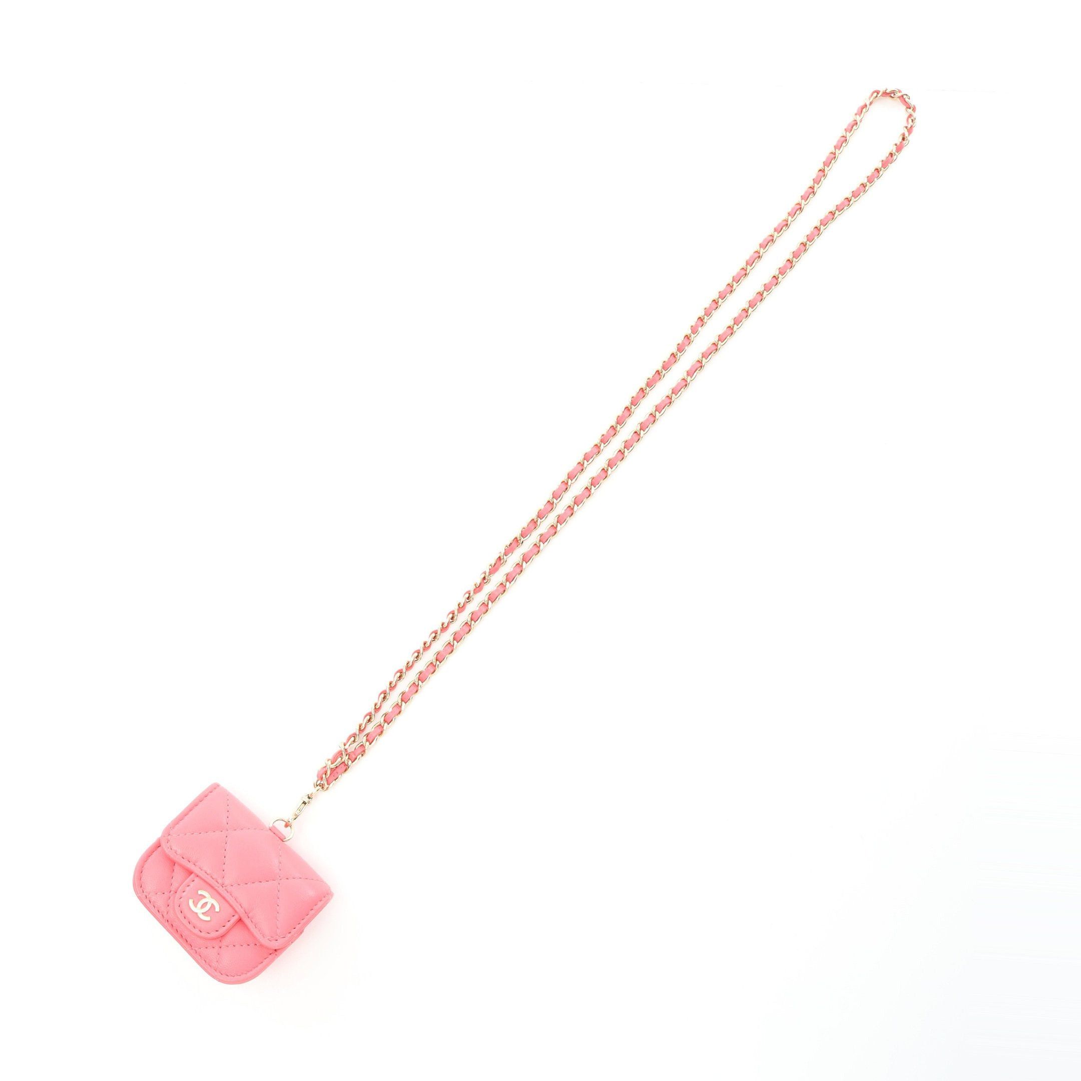 Chanel Chanel Matelasse Air Pods Pro Case Earphone Lambskin Pink Gold Hardware Size ONE SIZE - 7 Thumbnail