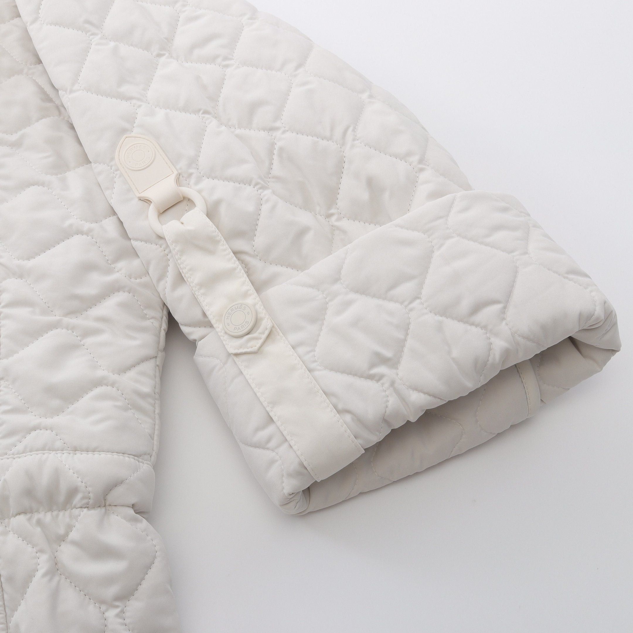 Hermes Hermes Quilted Coat Cashmere White Size ONE SIZE - 6 Thumbnail