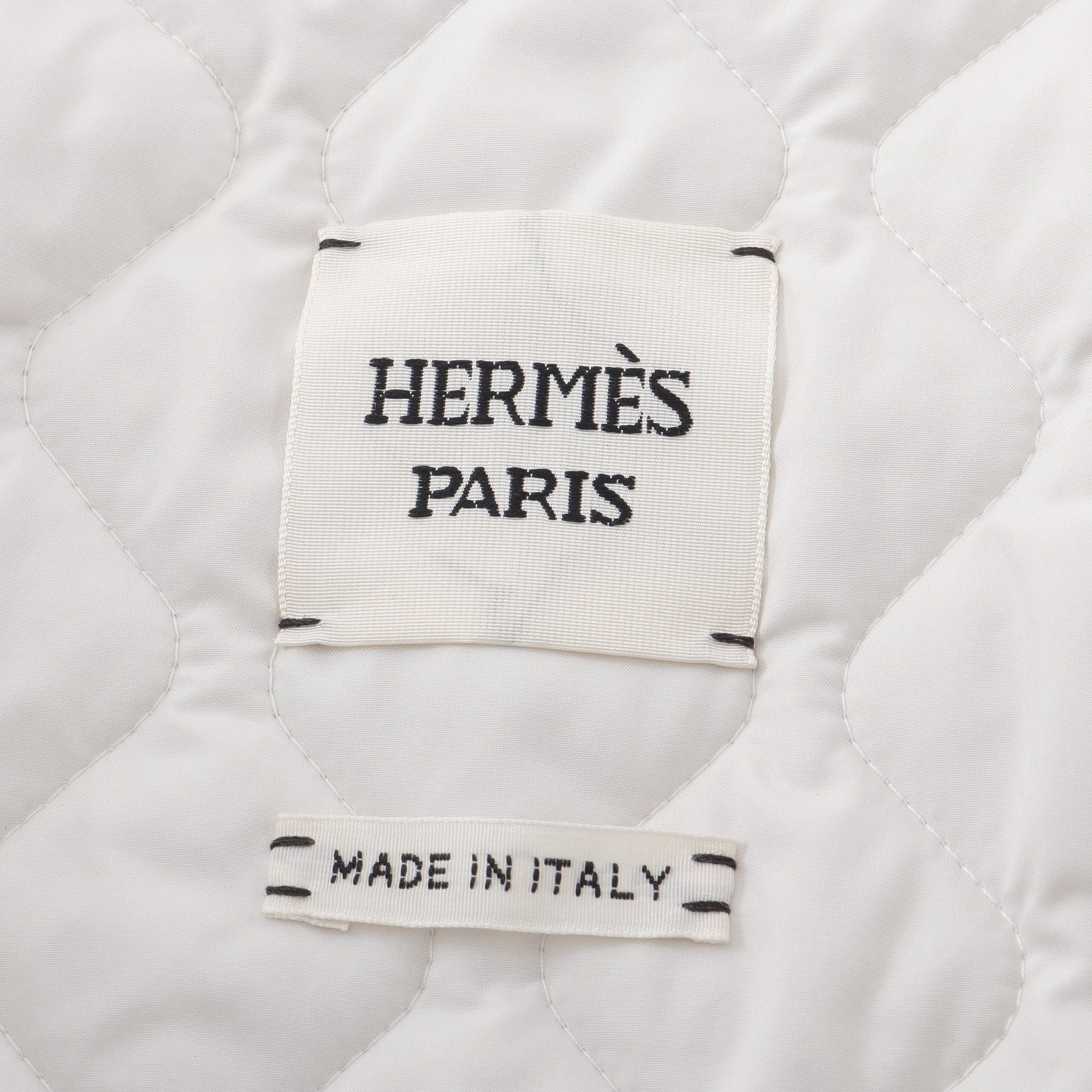 Hermes Hermes Quilted Coat Cashmere White Size ONE SIZE - 3 Thumbnail