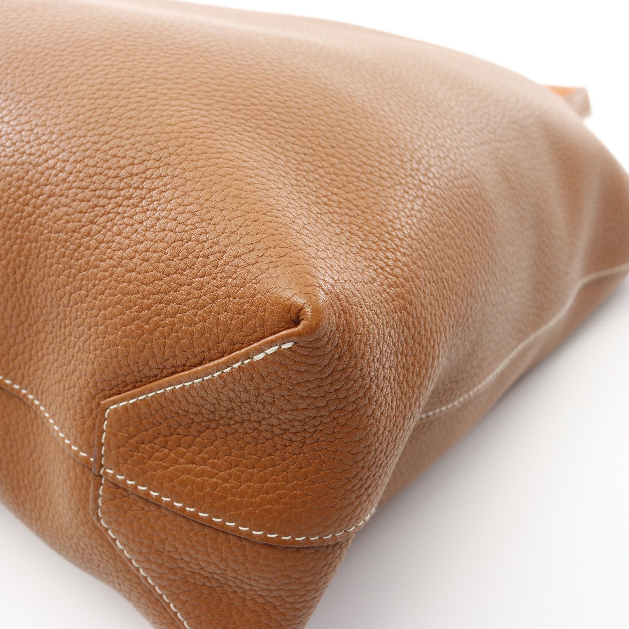 Hermes Hermes Double Sense 45 Gold Orange Handbag Tote Bag Clemence Leather Brown Reversible □ R Stamp Size ONE SIZE - 6 Thumbnail
