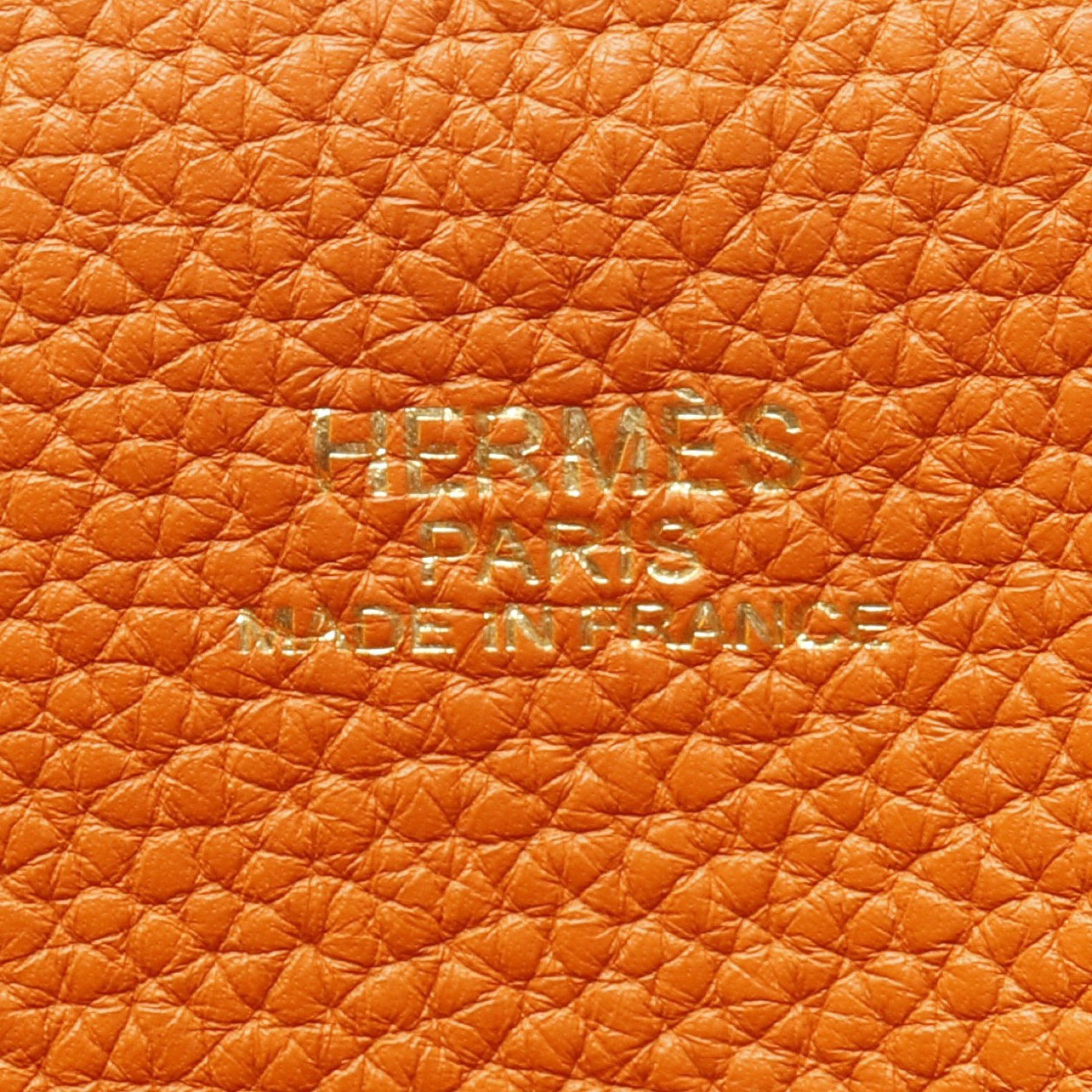 Hermes Hermes Double Sense 45 Gold Orange Handbag Tote Bag Clemence Leather Brown Reversible □ R Stamp Size ONE SIZE - 5 Thumbnail