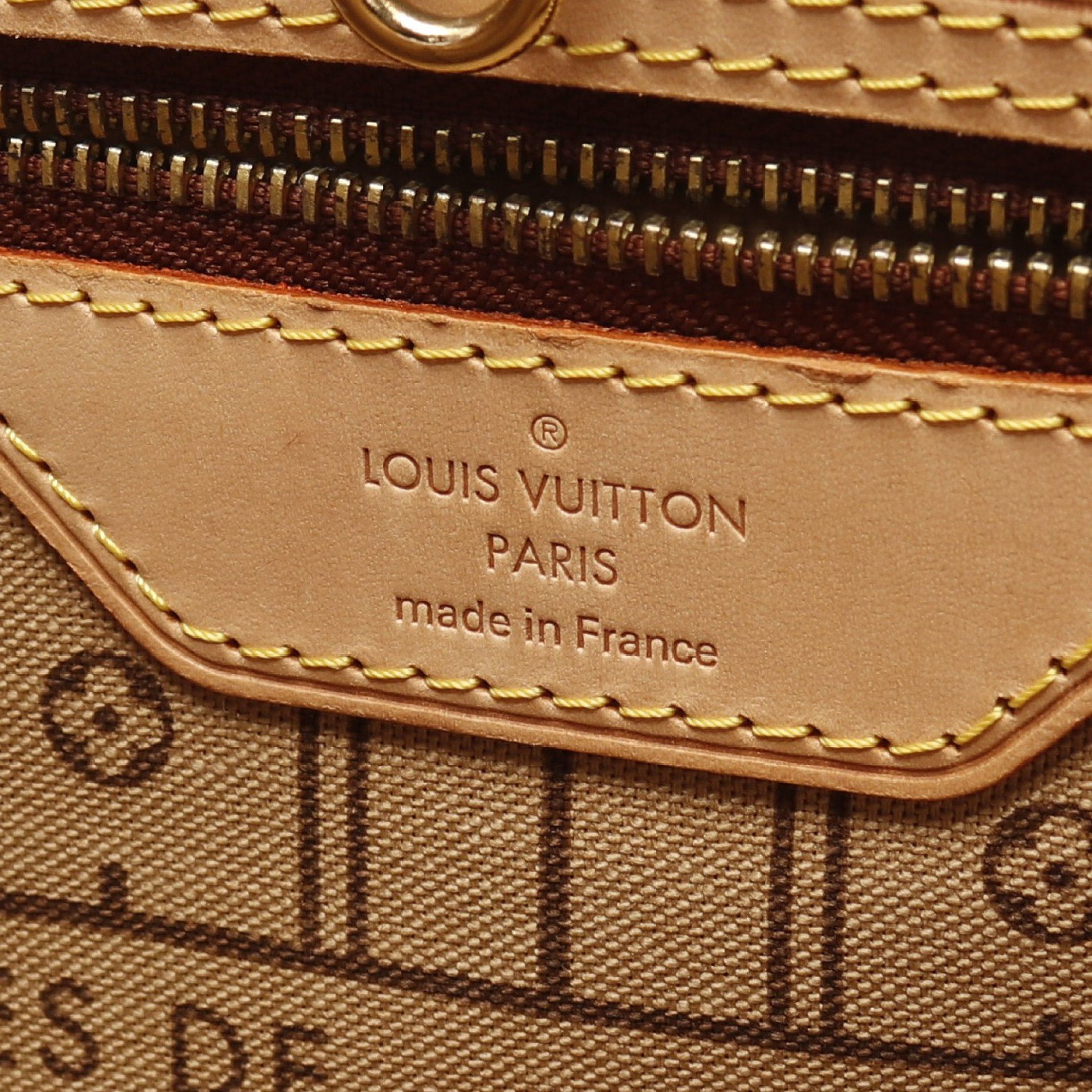 Louis Vuitton Louis Vuitton Neverfull Mm Monogram Shoulder Bag Tote Leather Brown Size ONE SIZE - 4 Thumbnail