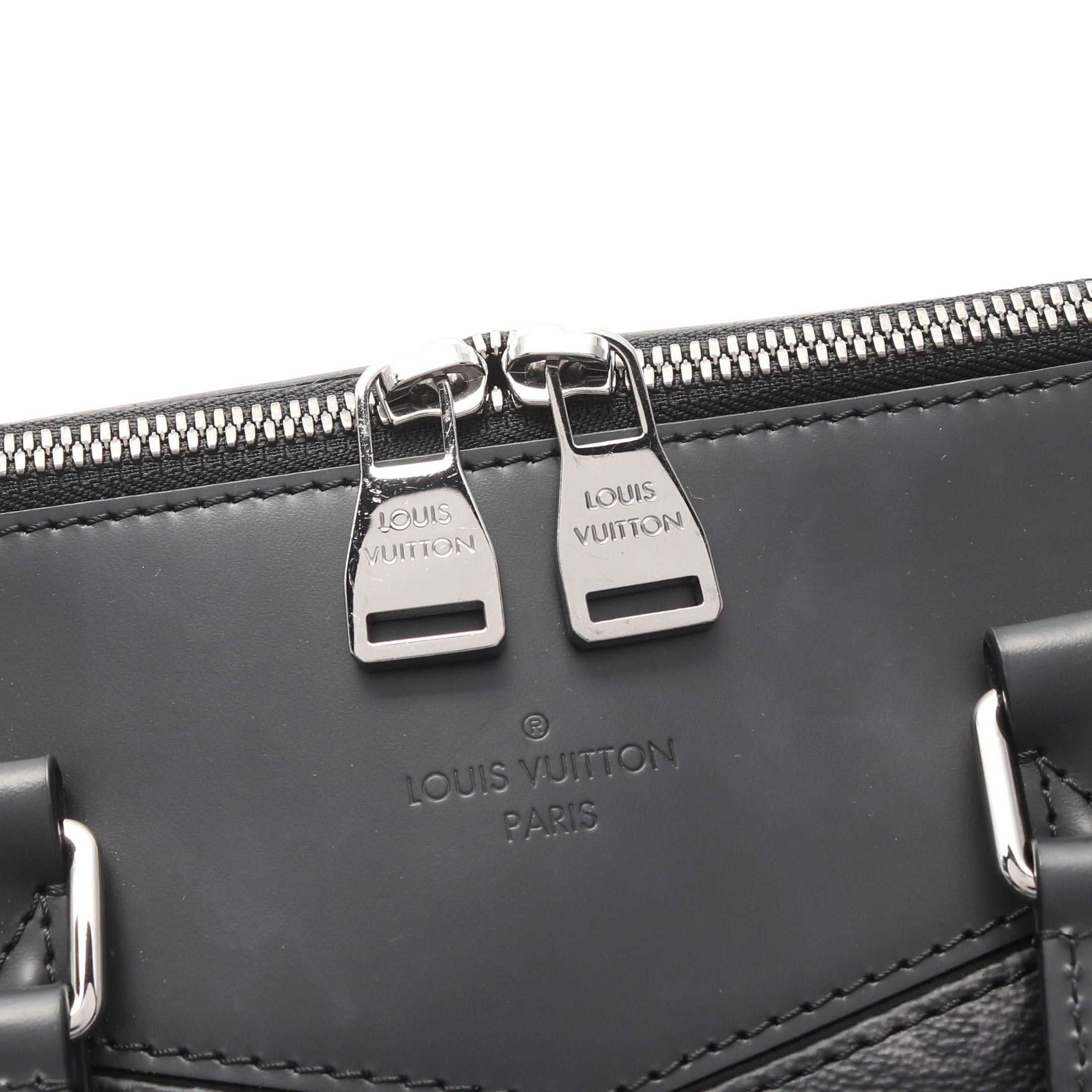 Louis Vuitton Louis Vuitton Briefcase Explorer Monogram Eclipse Business Bag Leather Black Size ONE SIZE - 8 Thumbnail