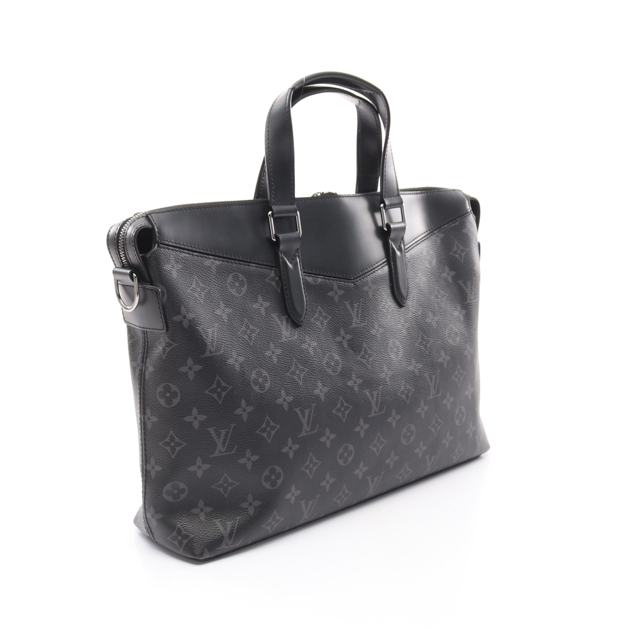 Louis Vuitton Louis Vuitton Briefcase Explorer Monogram Eclipse Business Bag Leather Black Size ONE SIZE - 2 Thumbnail