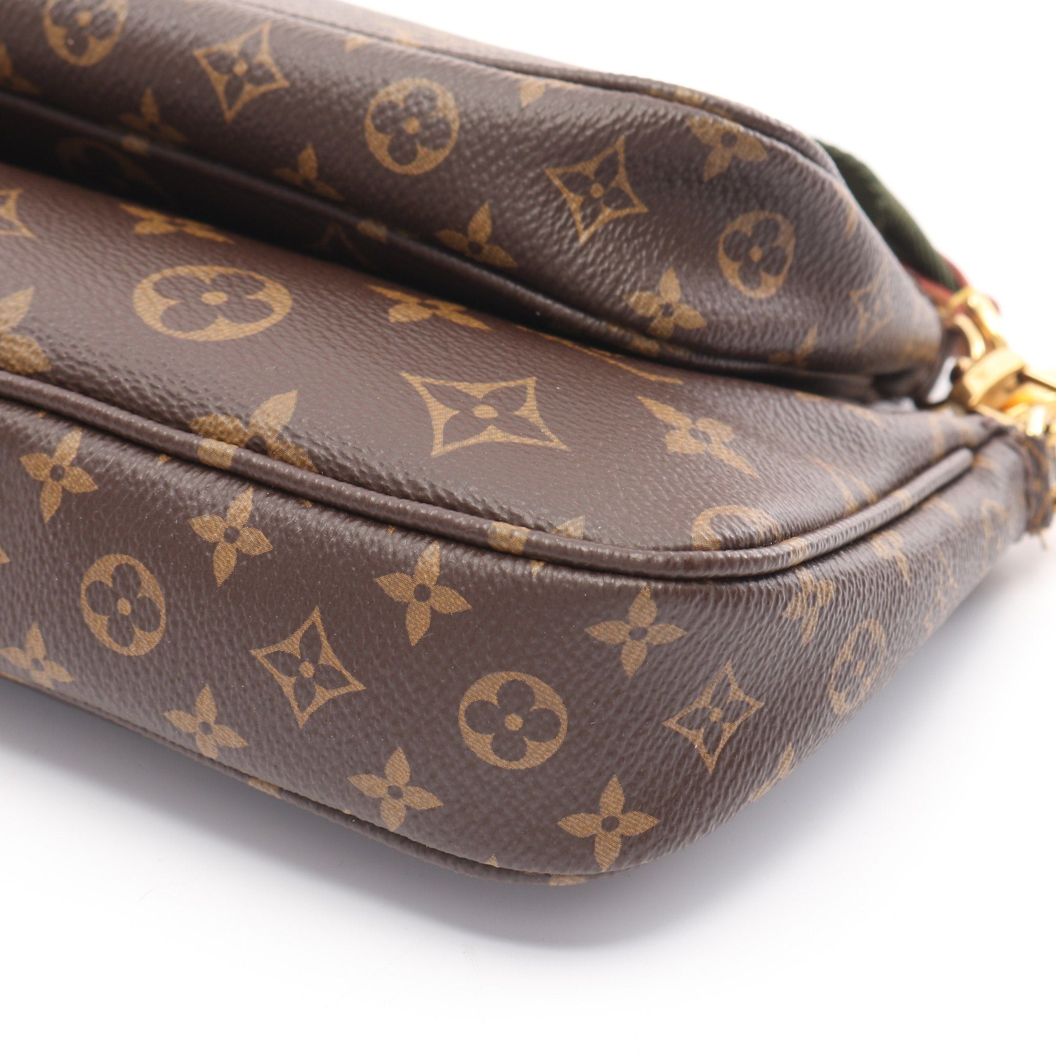 Louis Vuitton Louis Vuitton Multy Pochette Accessoires Monogram Khaki Shoulder Bag Brown Green Size ONE SIZE - 8 Thumbnail