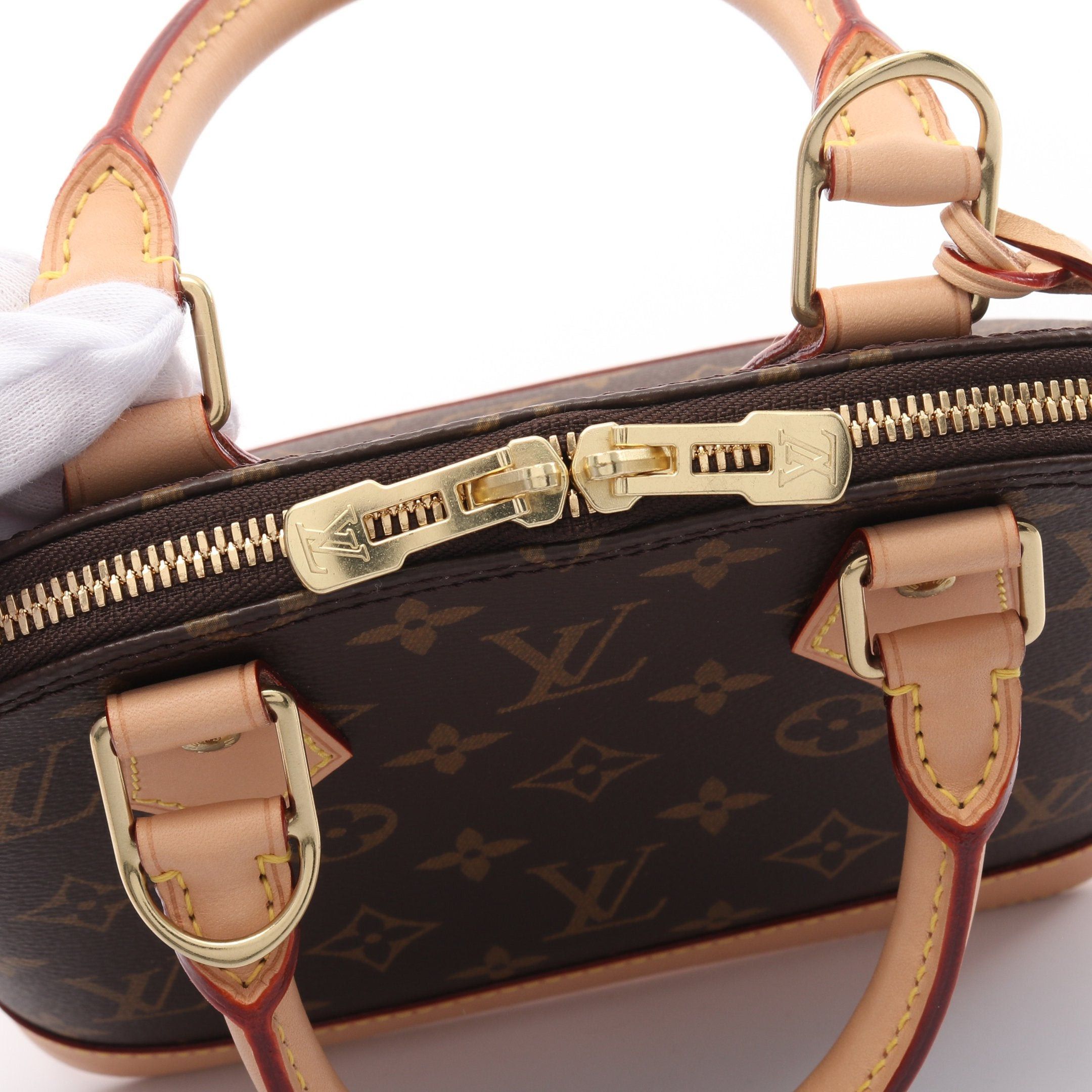 Louis Vuitton Louis Vuitton Alma Bb Monogram Handbag Leather Brown Size ONE SIZE - 6 Thumbnail