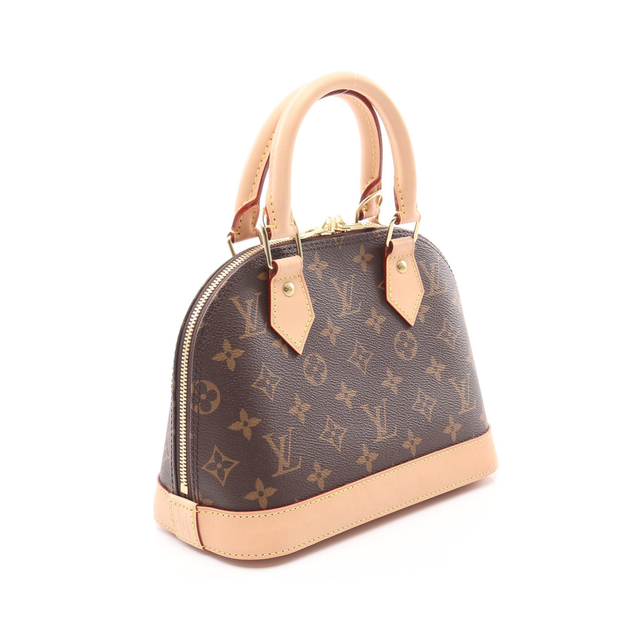 Louis Vuitton Louis Vuitton Alma Bb Monogram Handbag Leather Brown Size ONE SIZE - 2 Thumbnail