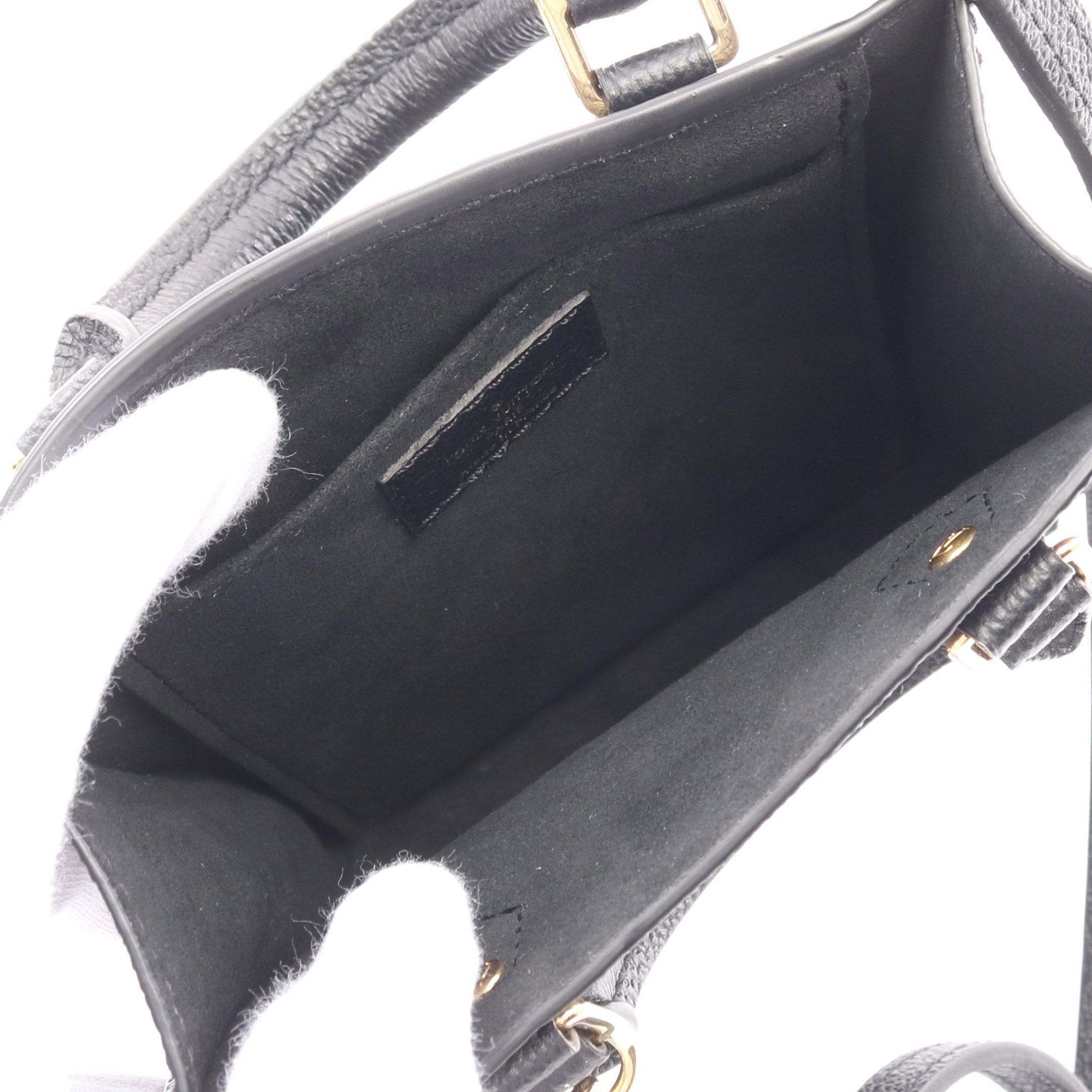 Louis Vuitton Louis Vuitton Petite Sac Plat Monogram Empreinte Noir Handbag Leather Black Size ONE SIZE - 3 Thumbnail
