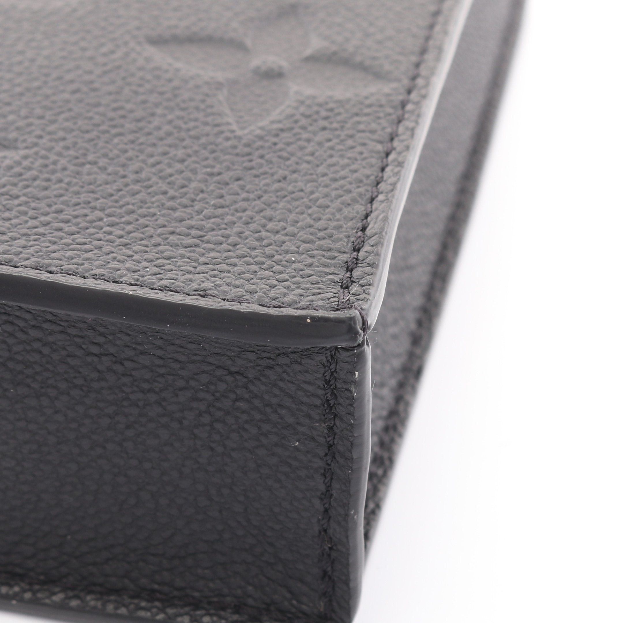 Louis Vuitton Louis Vuitton Petite Sac Plat Monogram Empreinte Noir Handbag Leather Black Size ONE SIZE - 6 Thumbnail