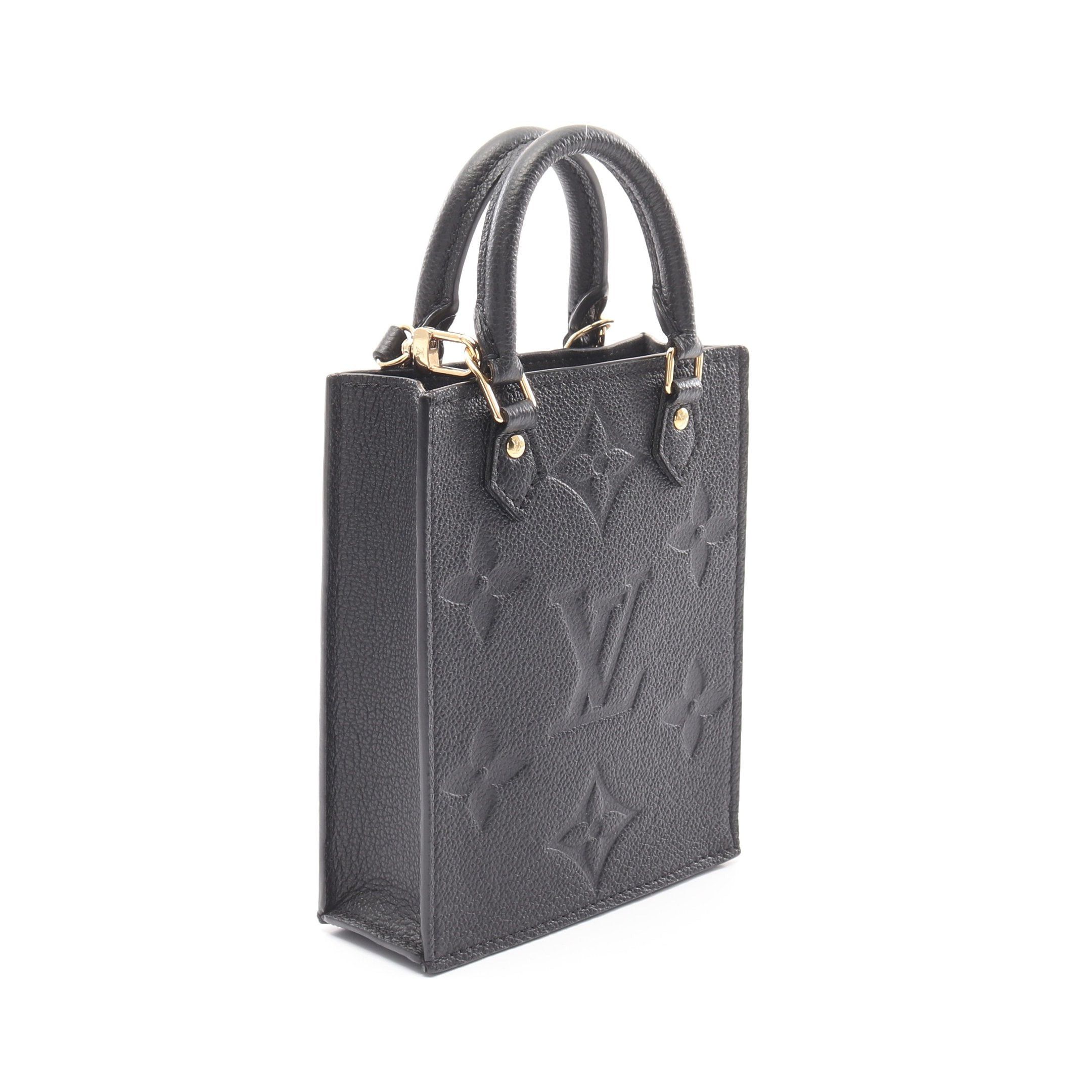 Louis Vuitton Louis Vuitton Petite Sac Plat Monogram Empreinte Noir Handbag Leather Black Size ONE SIZE - 2 Thumbnail