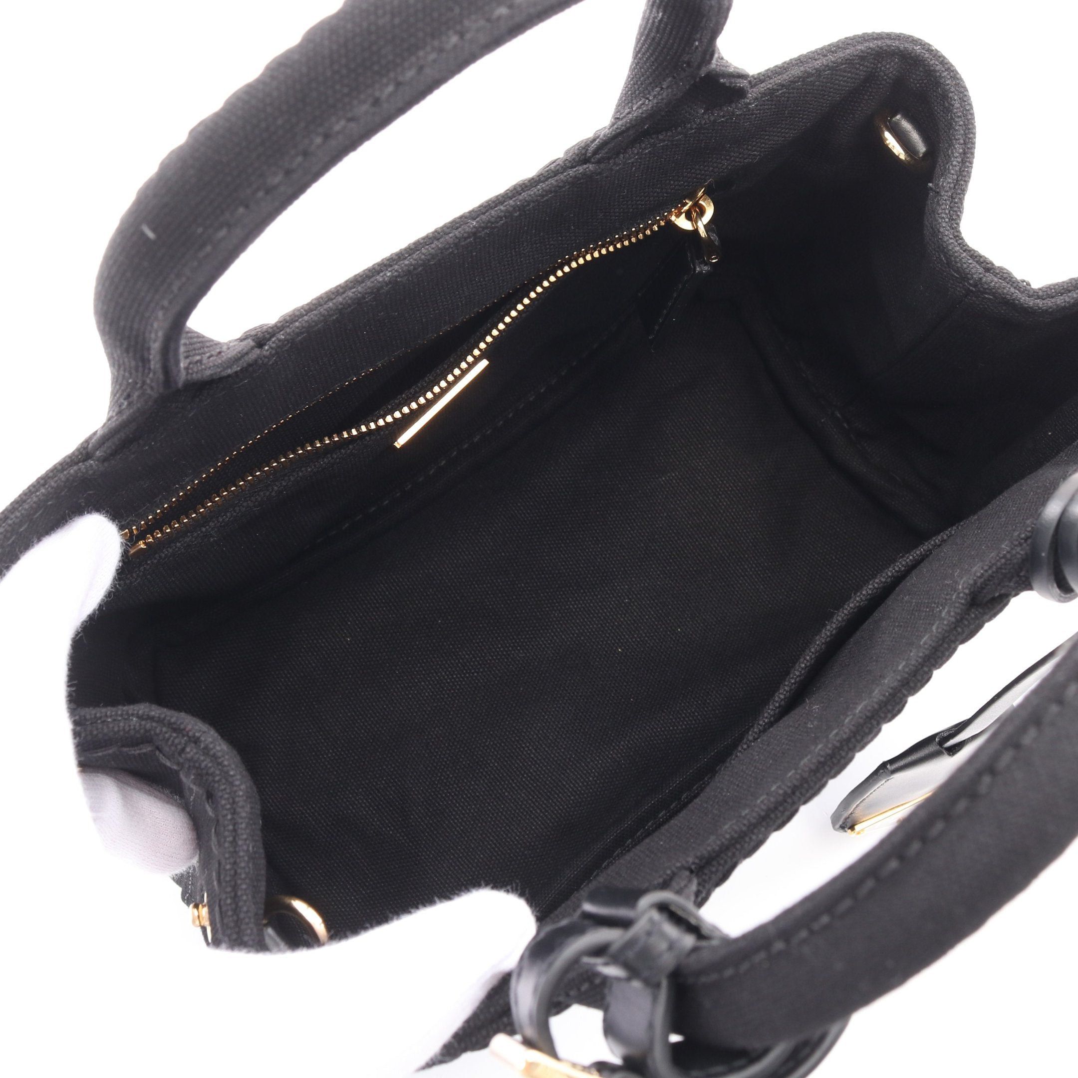 Prada Prada Mini Handbag Canvas Black Size ONE SIZE - 3 Thumbnail