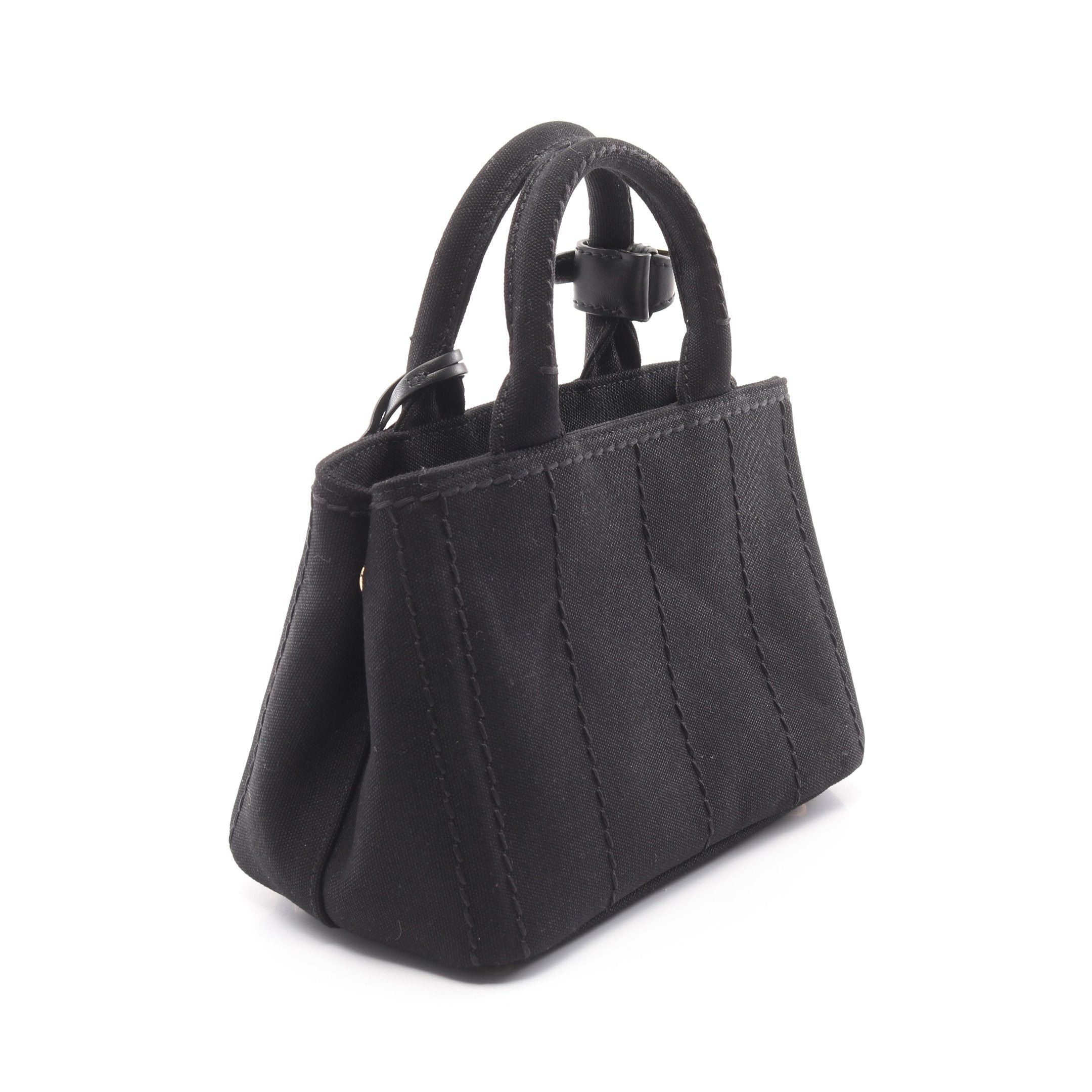 Prada Prada Mini Handbag Canvas Black Size ONE SIZE - 2 Thumbnail
