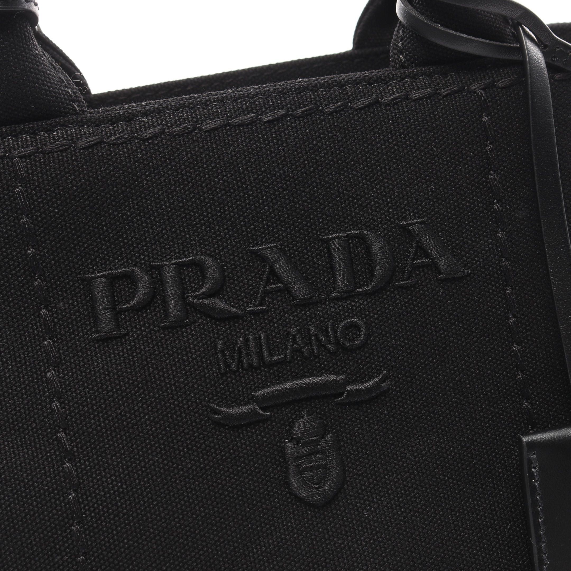Prada Prada Mini Handbag Canvas Black Size ONE SIZE - 6 Thumbnail