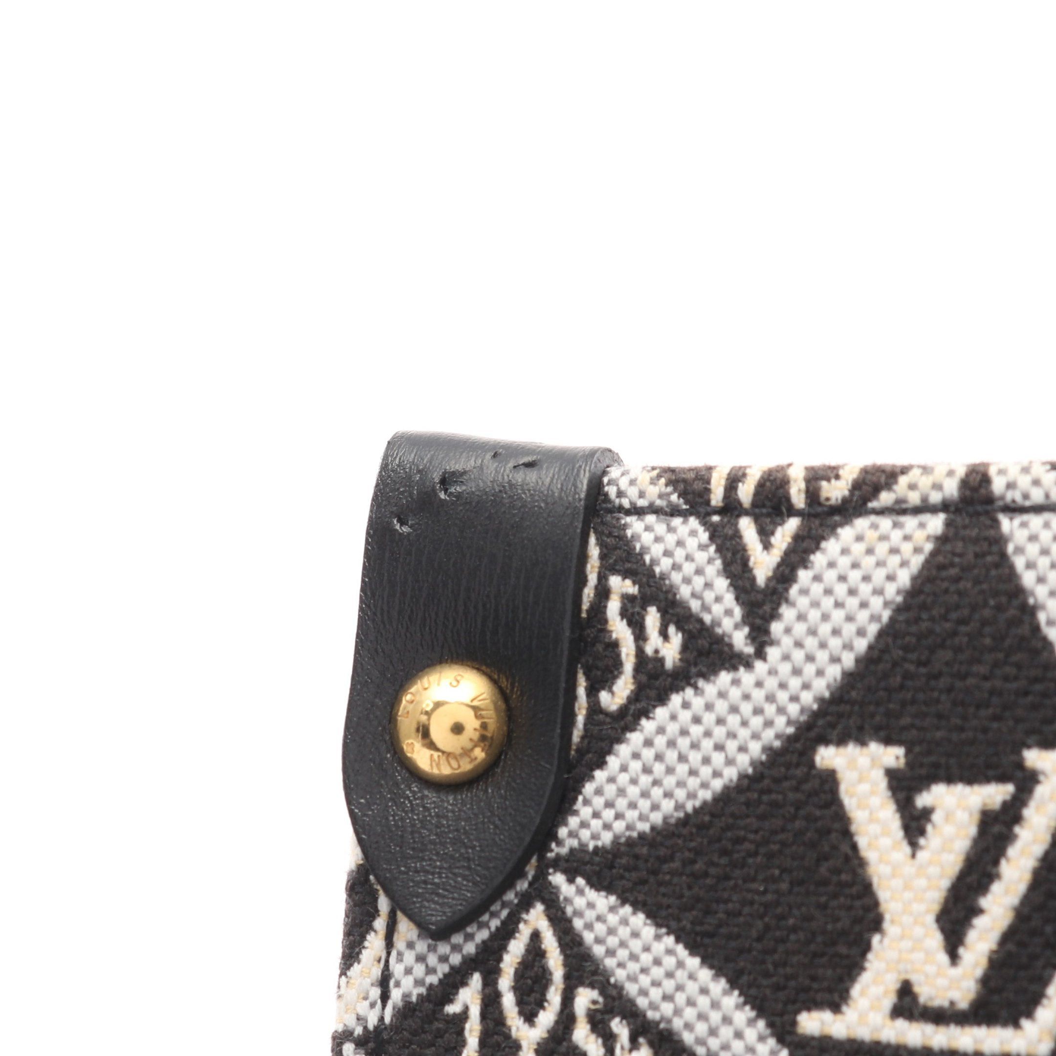 Louis Vuitton Louis Vuitton On-The-Go Gm Since 1854 Monogram Jacquard Shoulder Bag Tote Canvas Leather Gray Black Size ONE SIZE - 9 Thumbnail