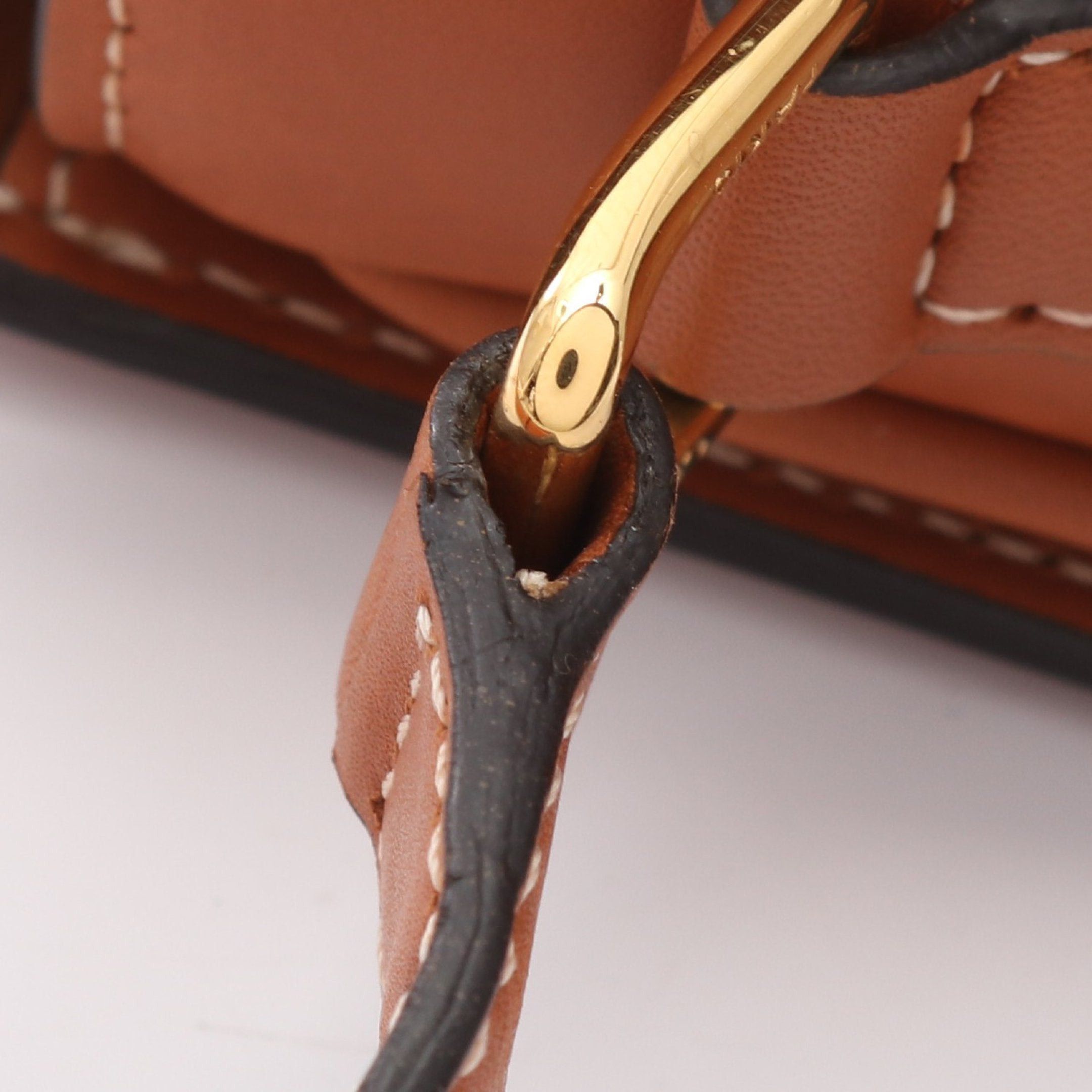 Celine Celine Classic Triomphe Shoulder Bag Denim Leather Indigo Blue Brown Size ONE SIZE - 7 Thumbnail