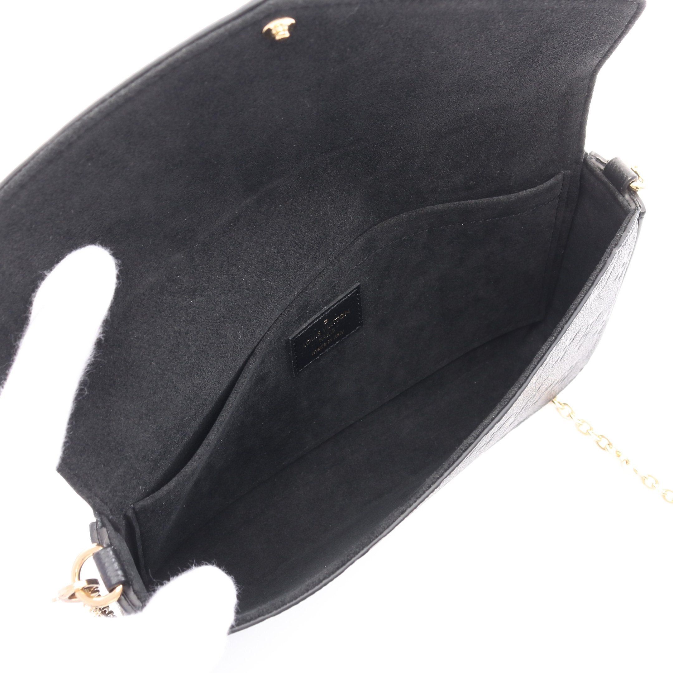 Louis Vuitton Louis Vuitton Pochette Felicie Monogram Empreinte Noir Chain Wallet Leather Black Size ONE SIZE - 3 Thumbnail