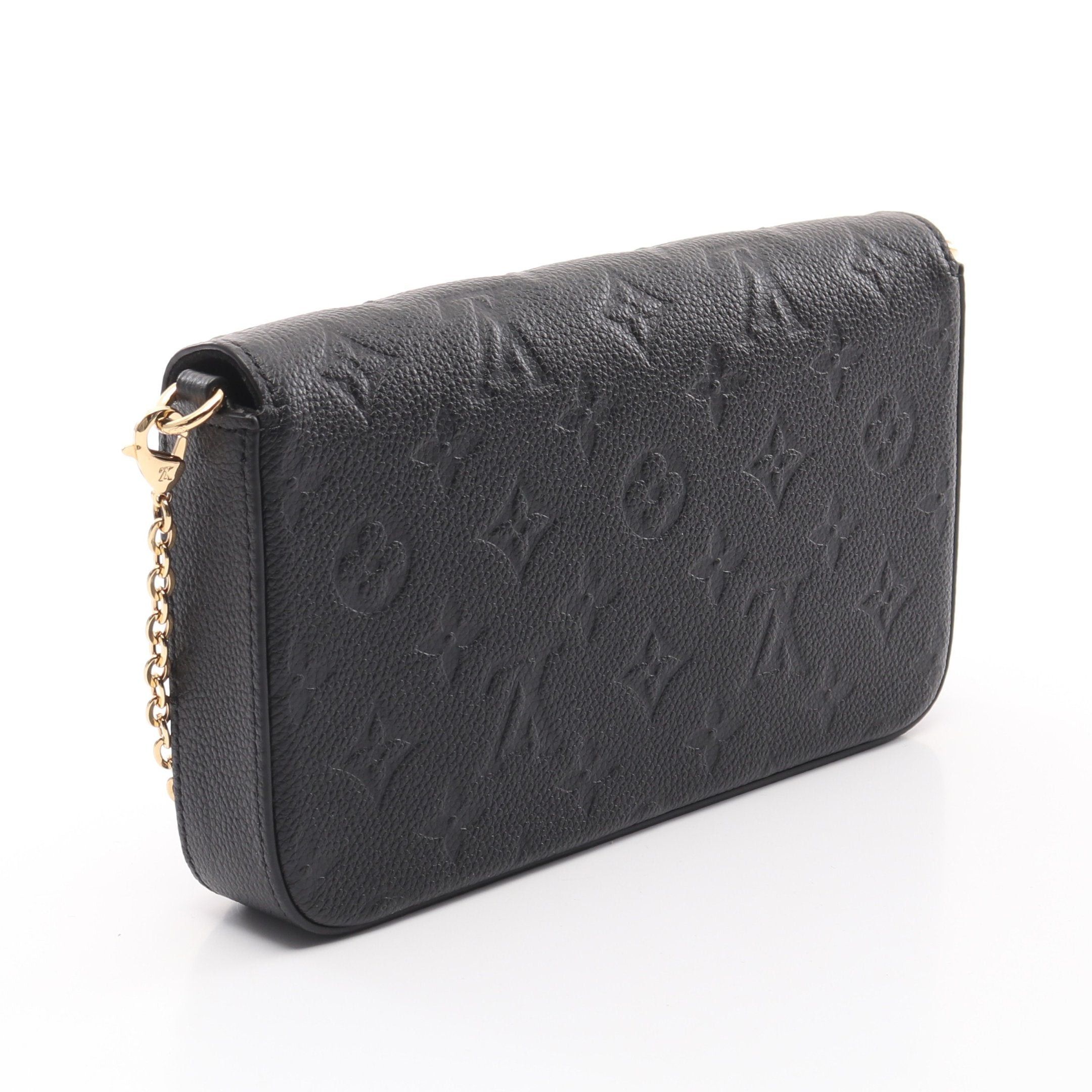 Louis Vuitton Louis Vuitton Pochette Felicie Monogram Empreinte Noir Chain Wallet Leather Black Size ONE SIZE - 2 Thumbnail
