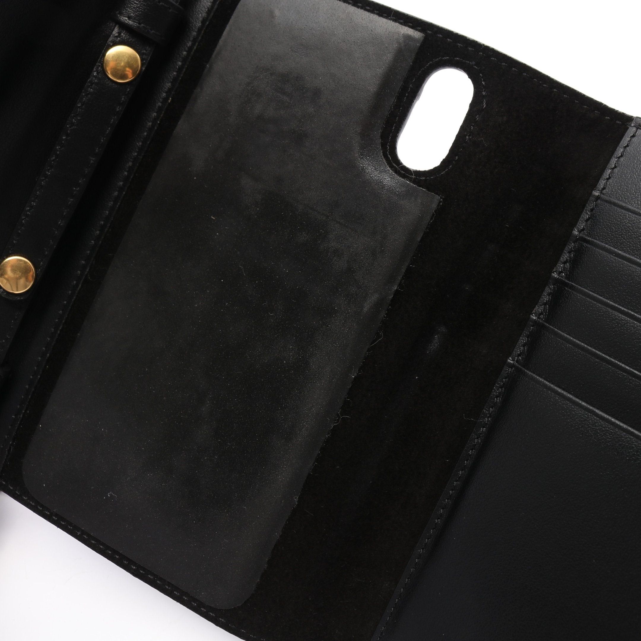 Celine Celine C See Phone Case Chain Shoulder Bag Wallet Leather Black Size ONE SIZE - 9 Thumbnail